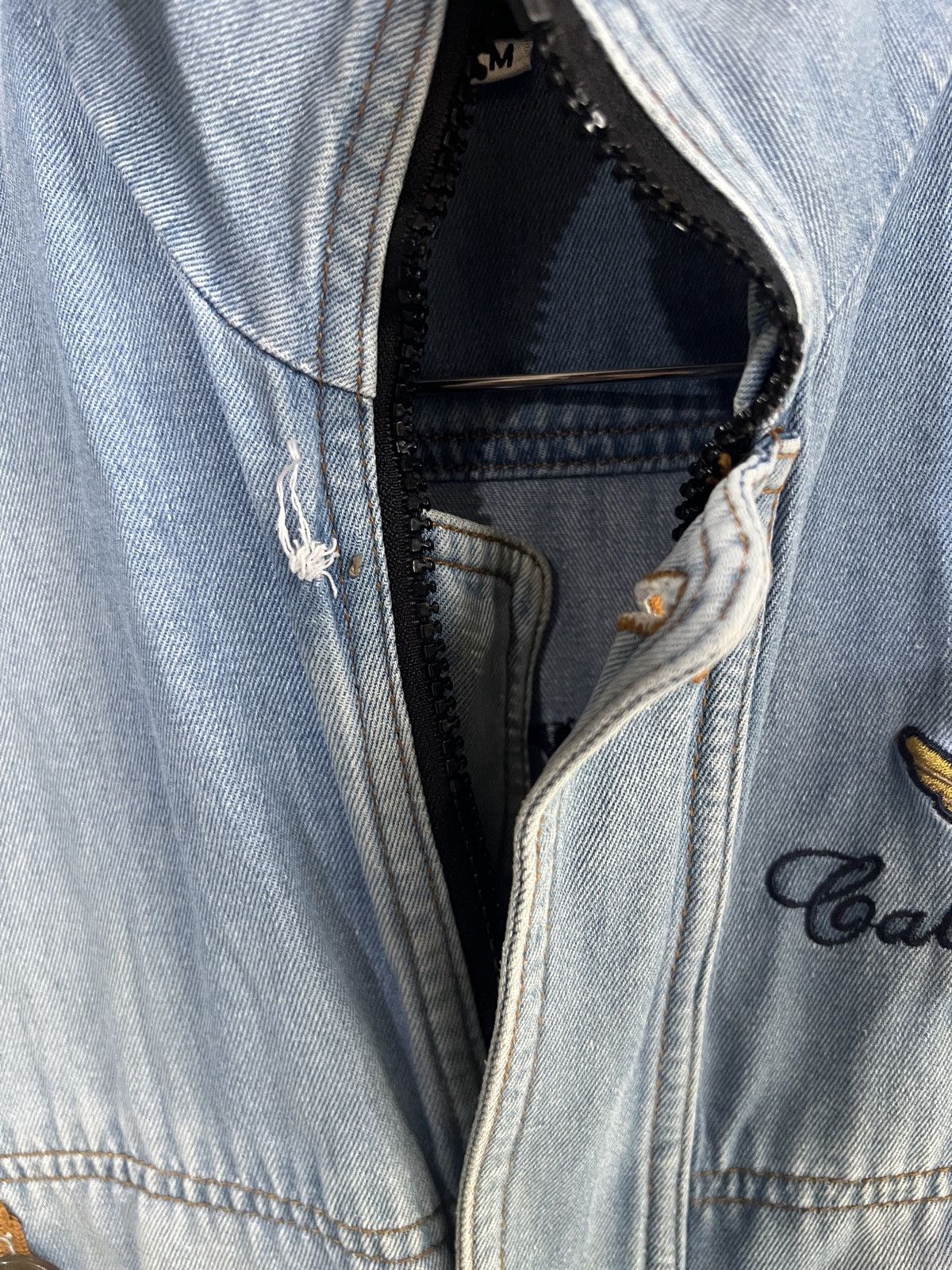 Other 🔥Vintage Distressed Calro Valentino Status Denim Jacket Size US M / EU 48-50 / 2 - 10 Thumbnail