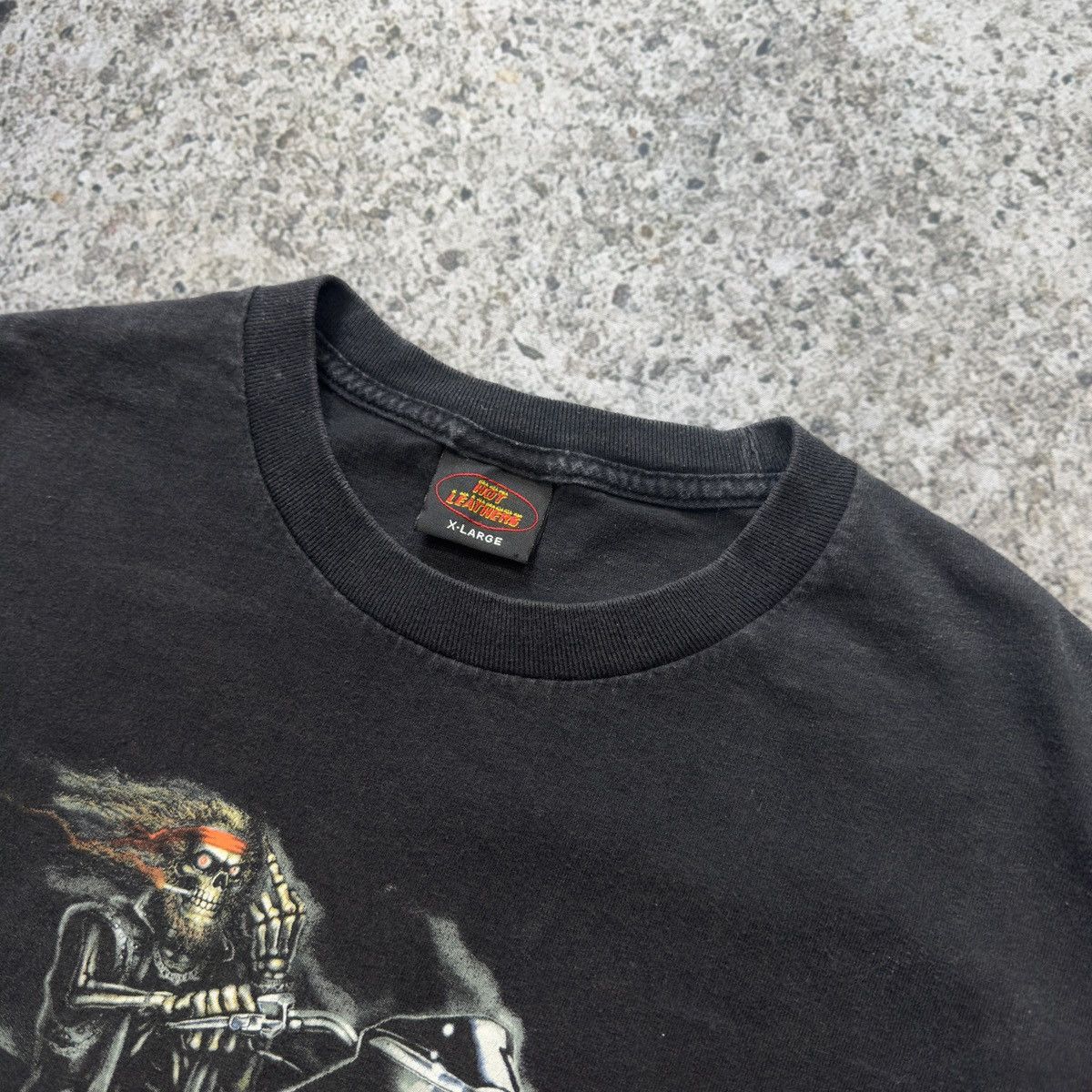 Vintage Vintage Faded Hot Leather Skeleton Biker Tee ERD Grunge WCC Size US XL / EU 56 / 4 - 3 Thumbnail