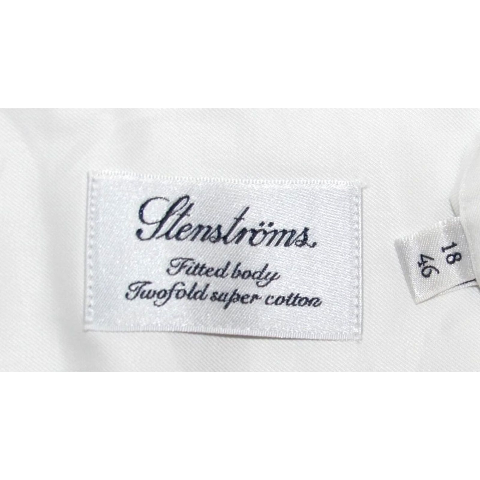 Vintage STENSTROMS White Long Sleeve Tuxedo Dress Shirt 18 - 46 Mens Regular White 18-46 Shirt Mens Size 48R - 4 Thumbnail
