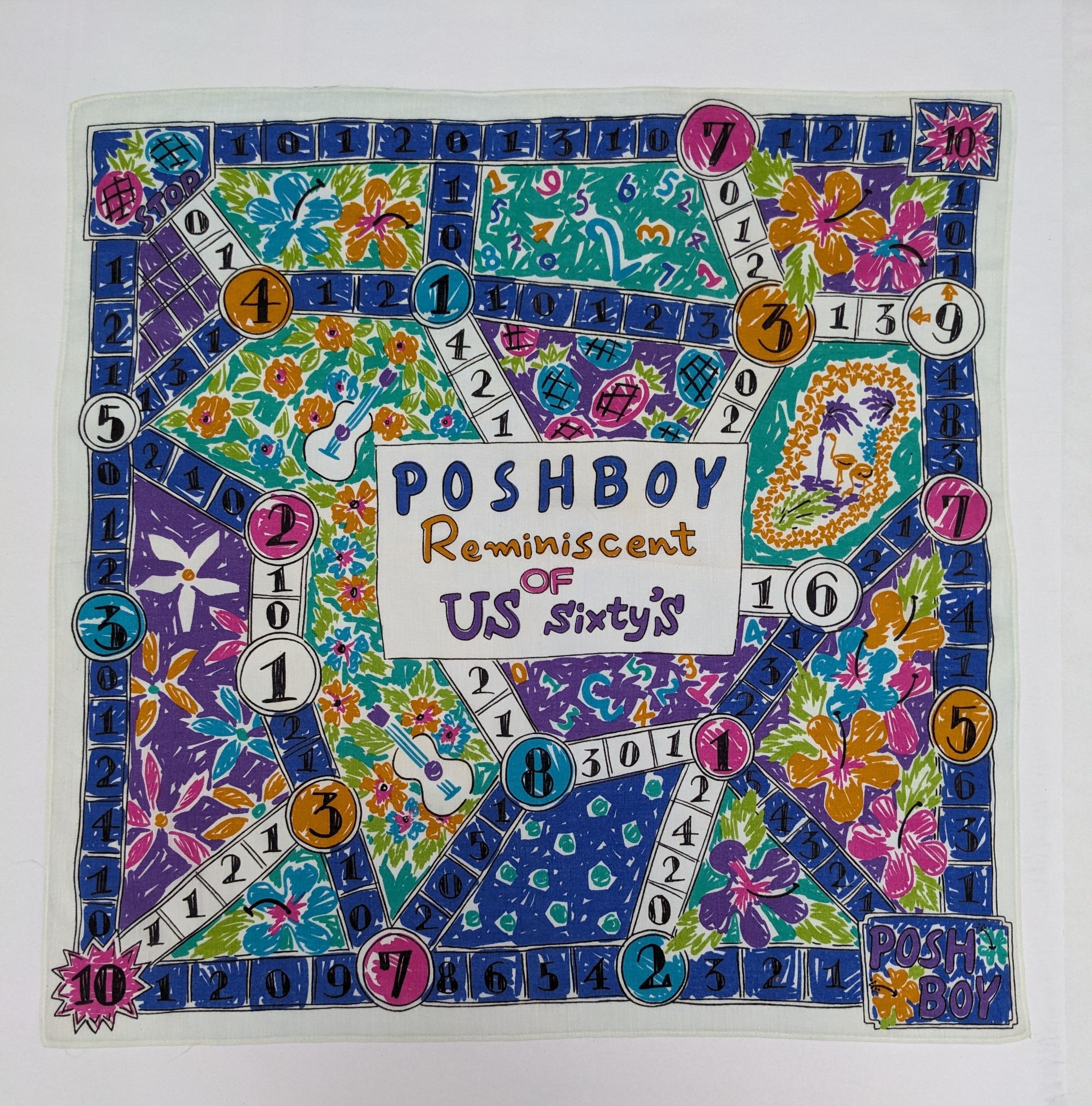 Other POSH BOY Handkerchief Reminiscent Of US Sixtys Board Game Size ONE SIZE - 4 Thumbnail