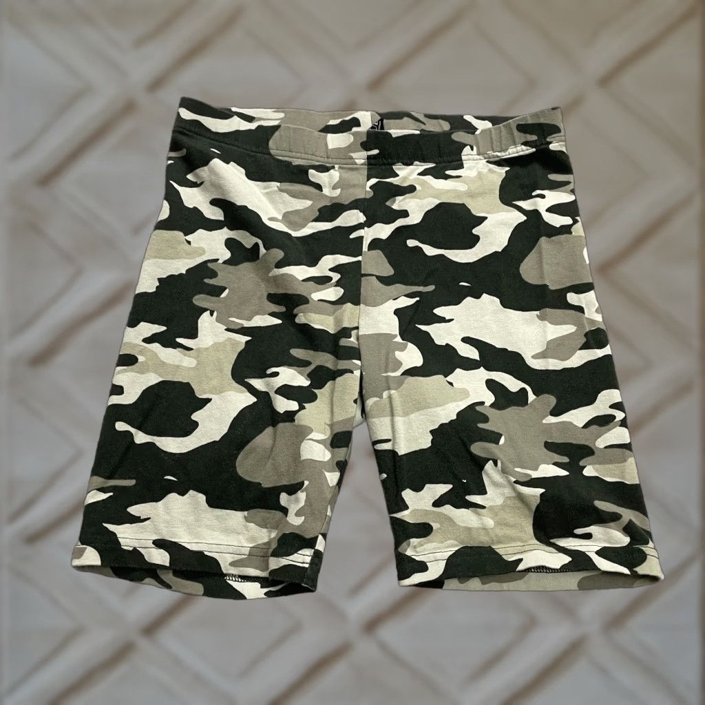 Vintage Hue Compression Shorts Womens Medium Brown Black Camouflage Active Gym 29x8 Size 32" / US 10 / IT 46 - 1 Thumbnail