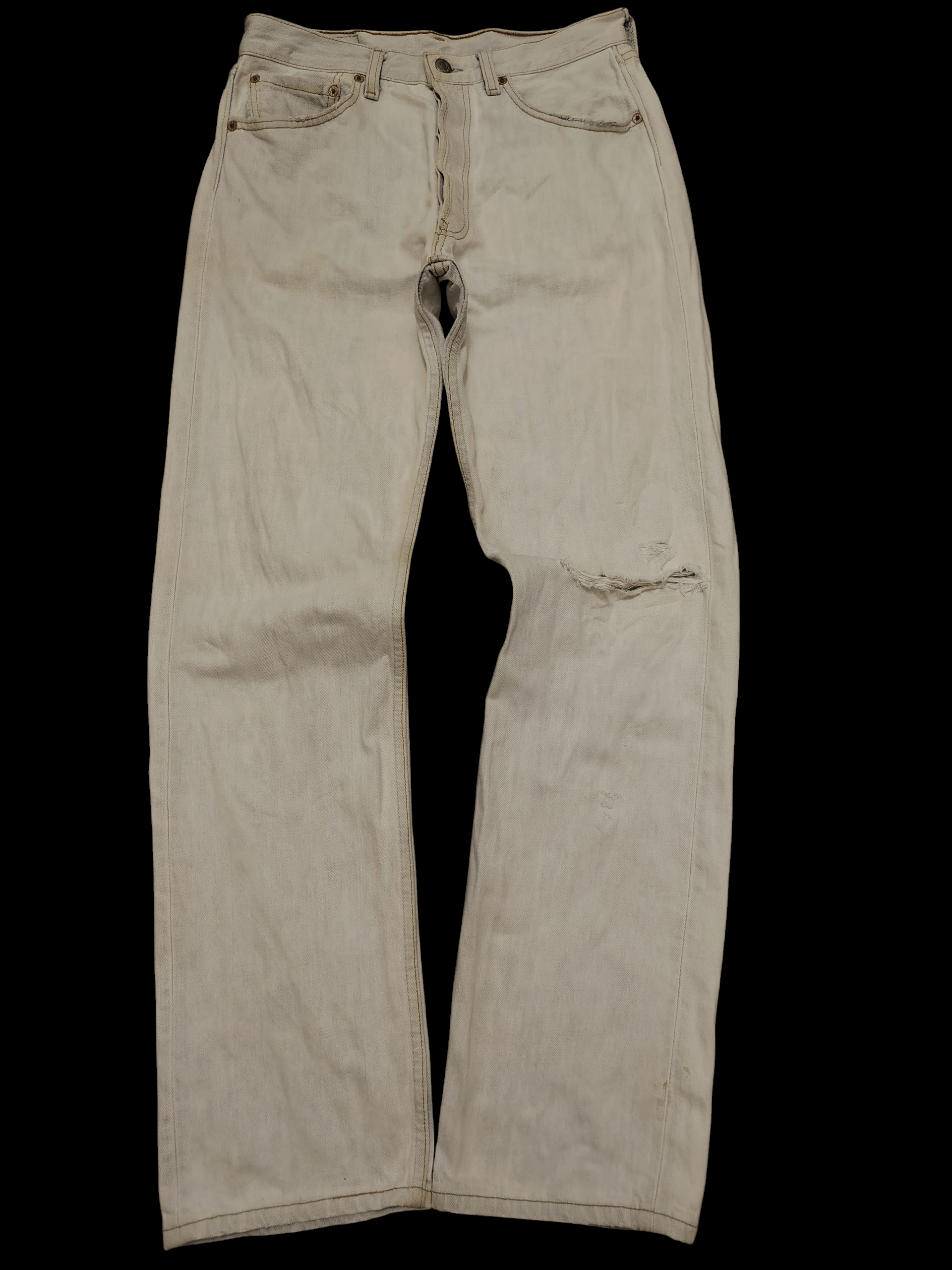 Levi's Thrashed Acid Washed Vtg Levi's 501 Button 553 made in usa Size US 30 / EU 46 - 1 Thumbnail