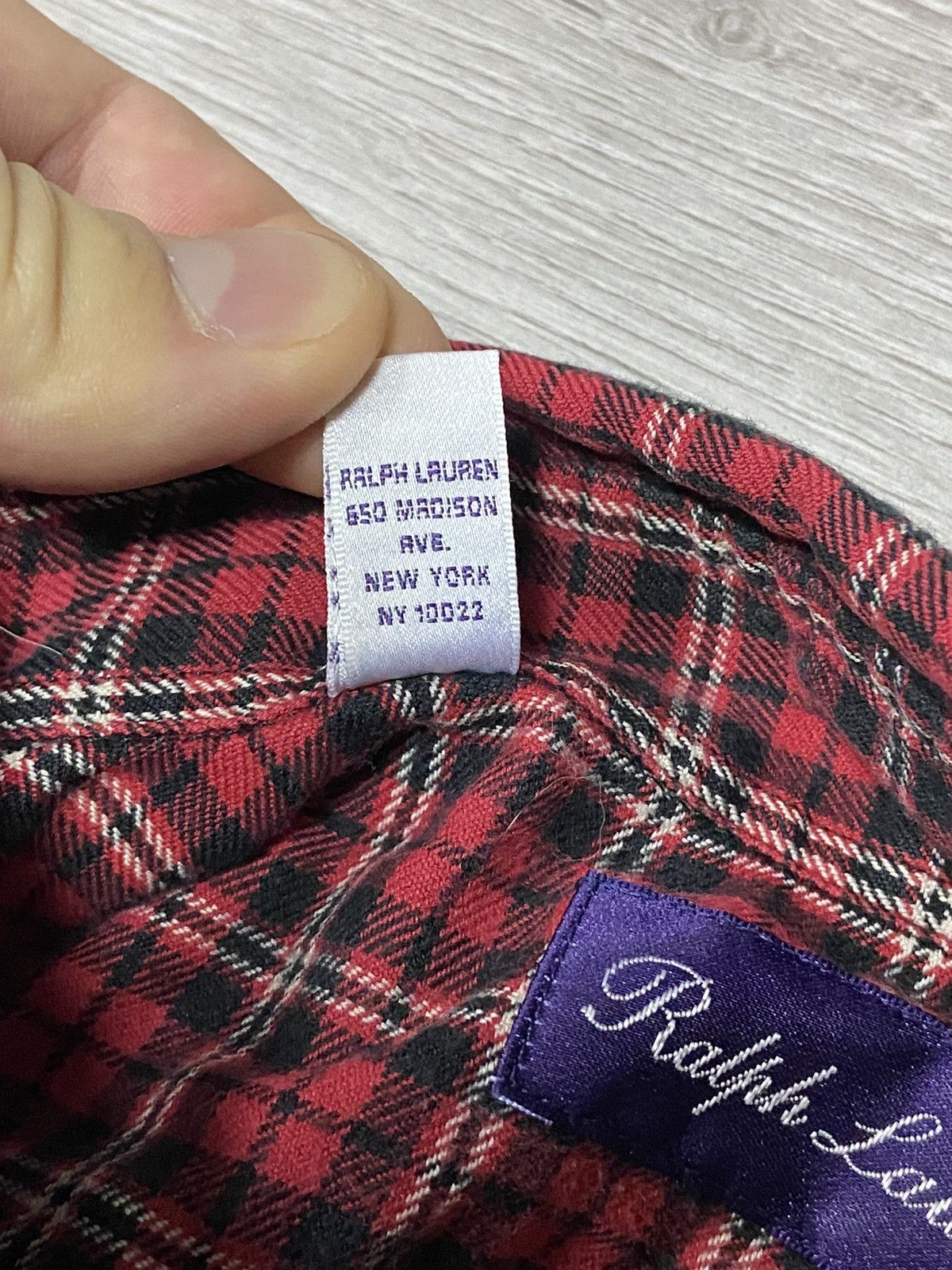 Ralph Lauren Purple Label POLO purple label Ralph Lauren check shirt buttons flannel Size US S / EU 44-46 / 1 - 4 Thumbnail