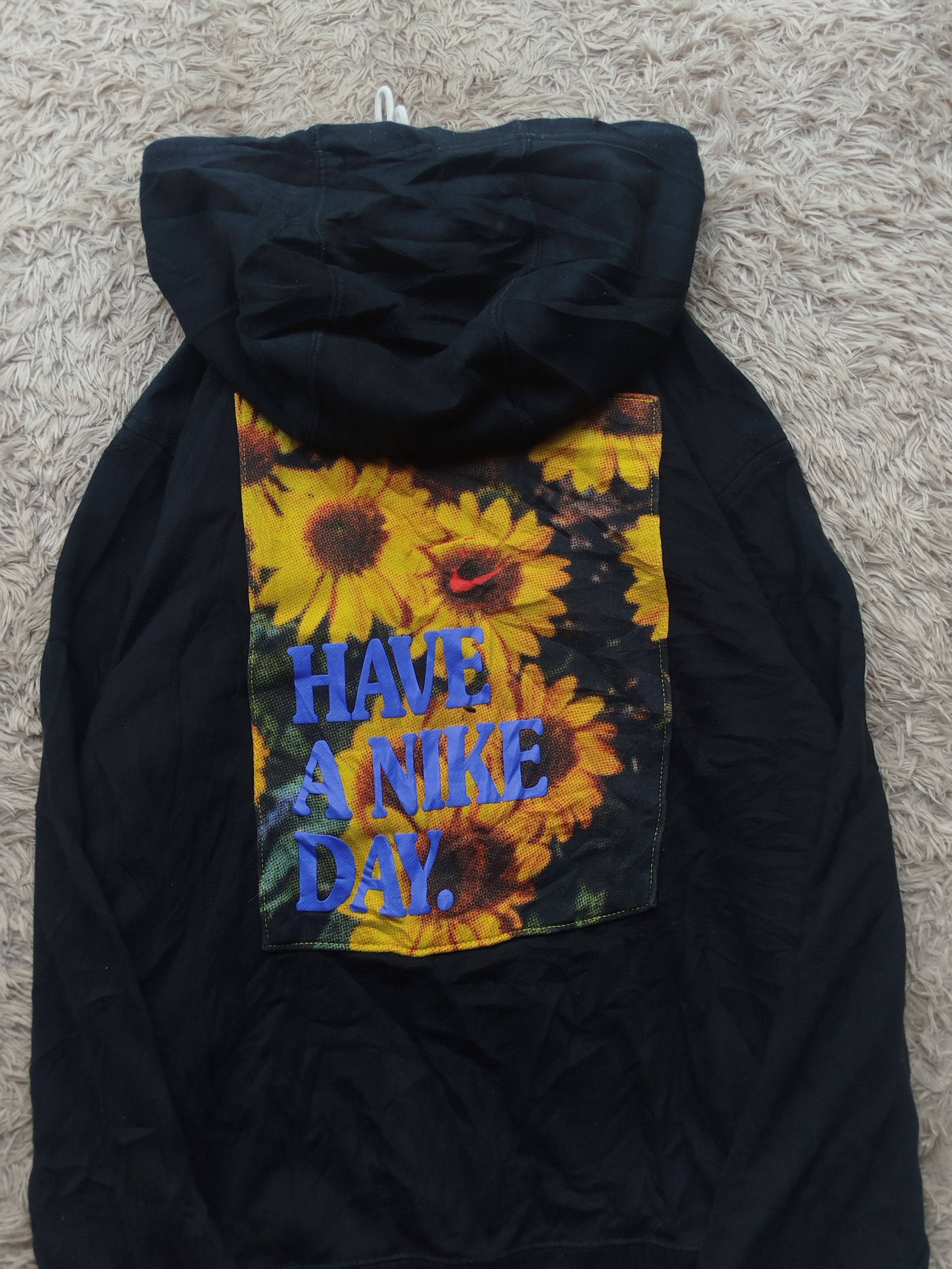 Nike Nike “Have A Nike Day” Hoodie – Black Sunflower Back Print Size US L / EU 52-54 / 3 - 1 Thumbnail
