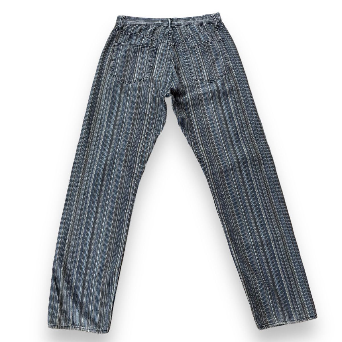 Tornado Mart 🇯🇵 VINTAGE ROOT THREE STRIPES DENIM PANTS Size US 30 / EU 46 - 2 Thumbnail