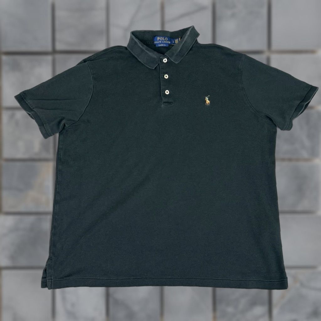 Polo Ralph Lauren VINTAGE Polo Ralph Lauren Shirt Mens Large Black Flesh Pony Stretch Casual Distressed L Size US L / EU 52-54 / 3 - 1 Thumbnail