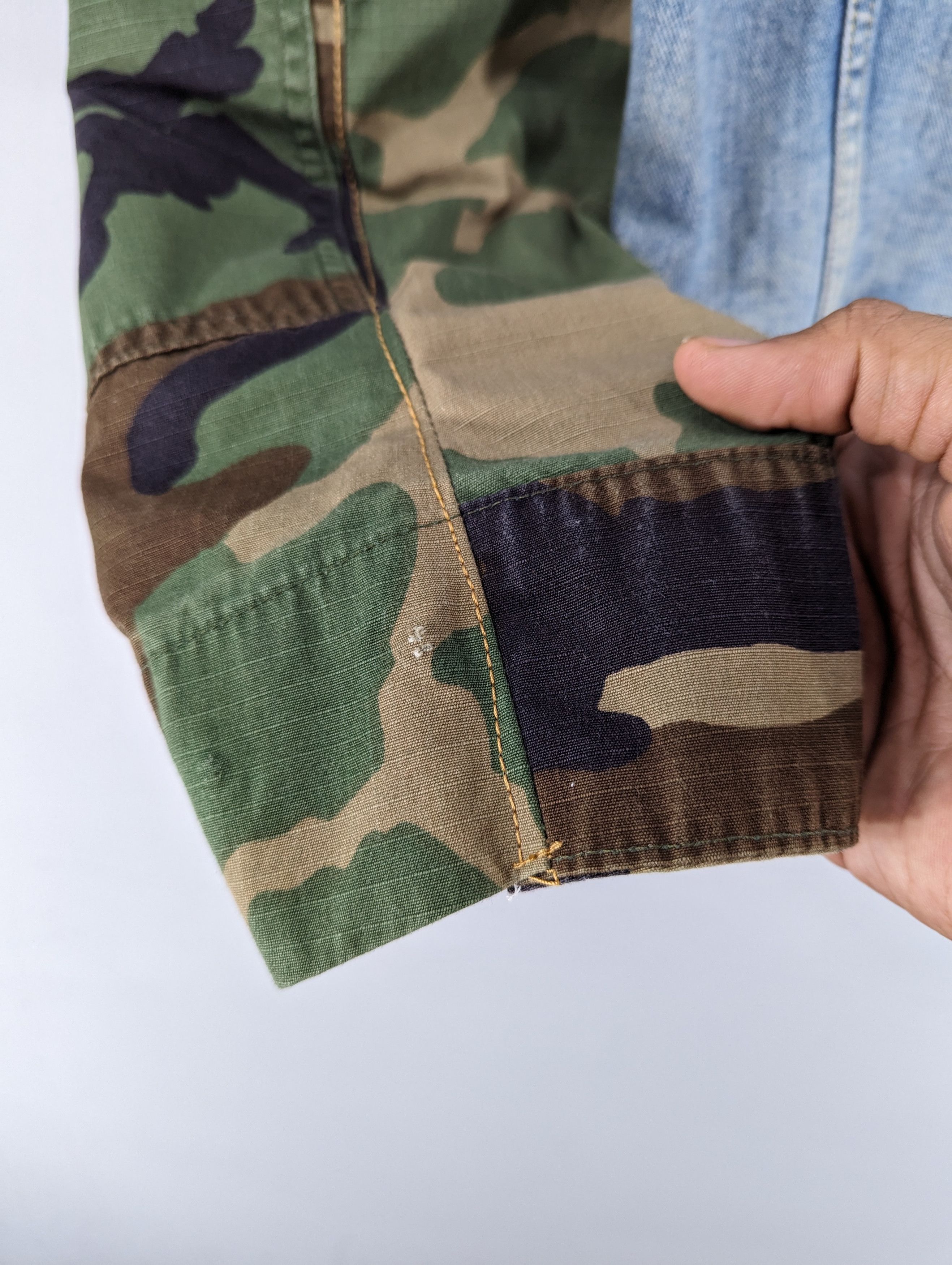 Lee 🔥1 Of 1 Custom Lee X Army Sleeve Denim Jacket Distressed Size US M / EU 48-50 / 2 - 17 Thumbnail