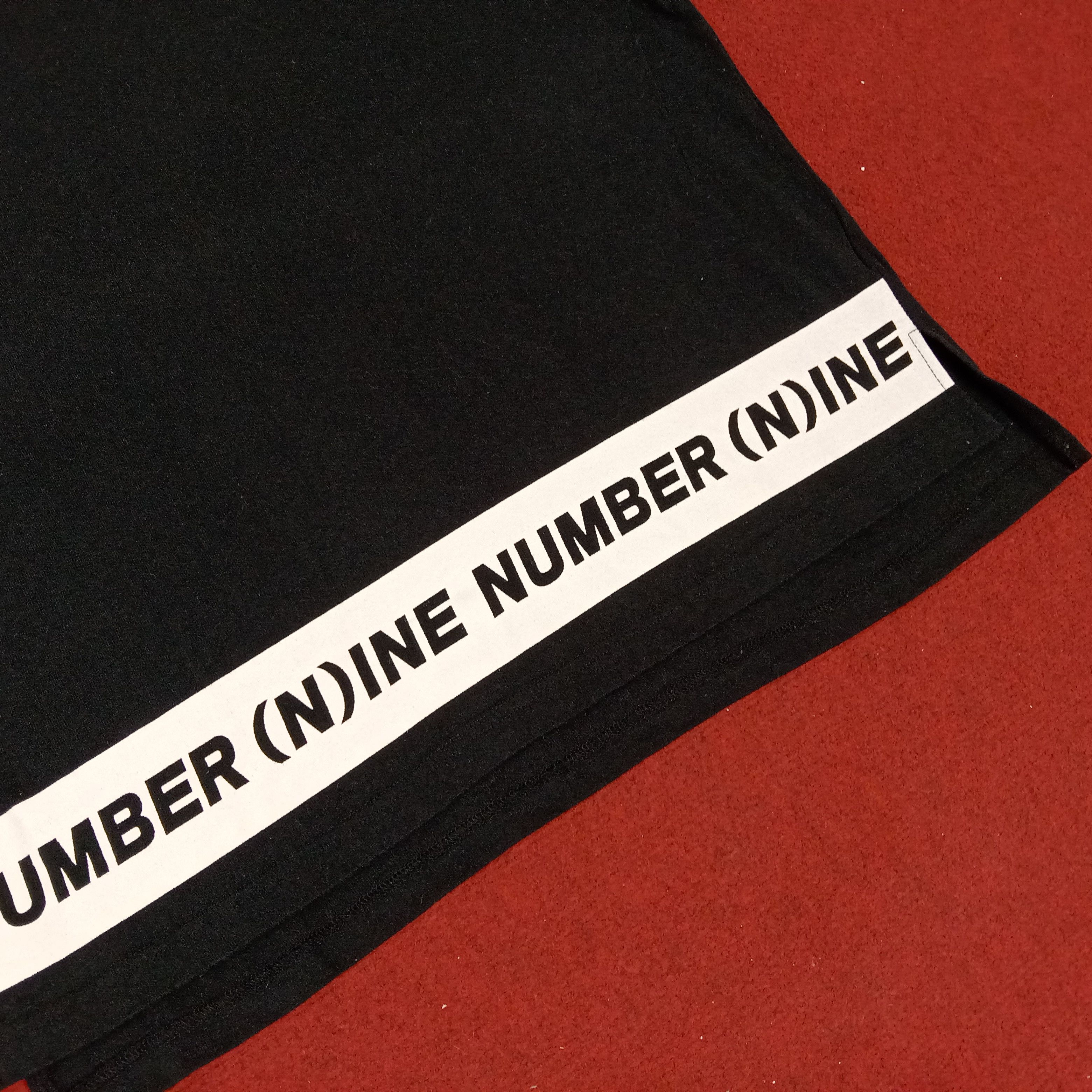 Japanese Brand × Number (N)ine × Vintage Number Nine Japanese Brand Spell Out Rare Design Tshirt Size US XL / EU 56 / 4 - 2 Thumbnail