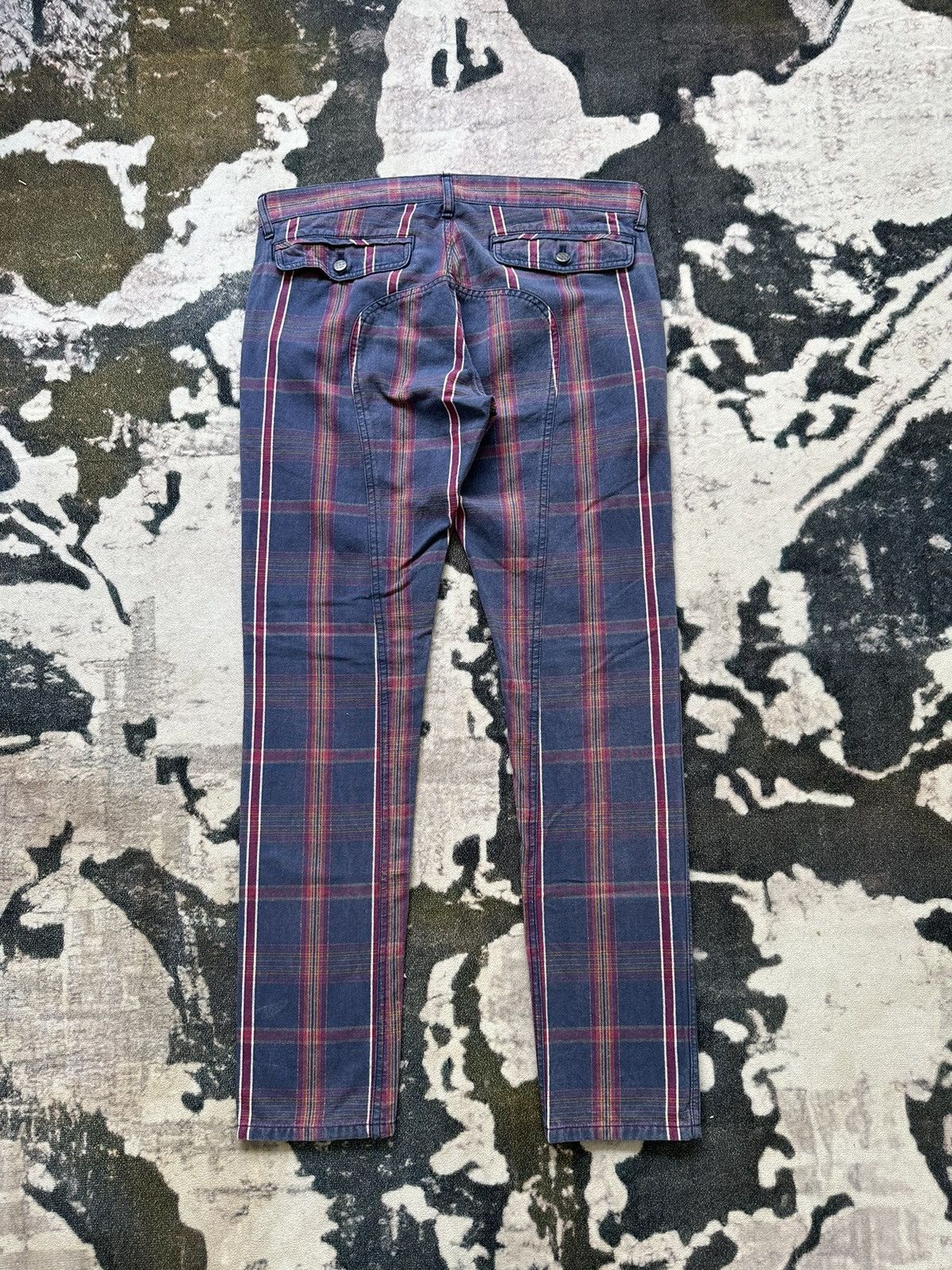 Hysteric Glamour 00's Ozone Rock punk rockabilly plaid 5 pocket pant Size US 33 - 2 Thumbnail