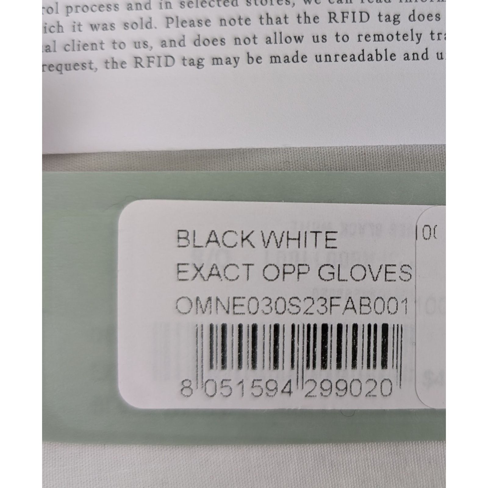 Off-White o1rshd1 Size: OS / Exact Opp Gloves in Black/White Size ONE SIZE - 11 Thumbnail