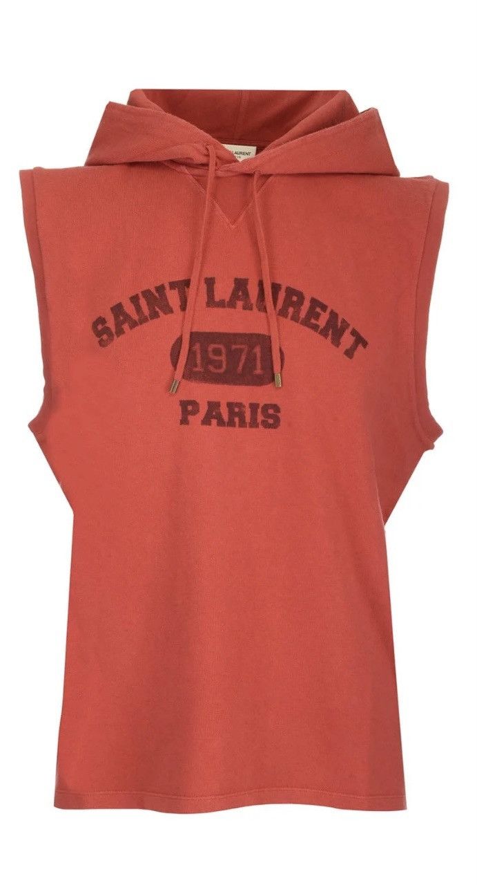 Saint Laurent Paris 1971 Sleeveless Hoodie size M