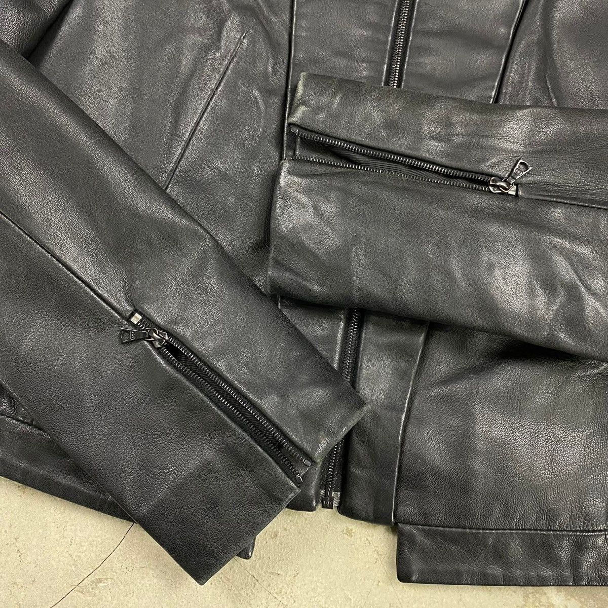 Sandro Collarless Lamb Leather Jacket Size M / US 6-8 / IT 42-44 - 3 Thumbnail