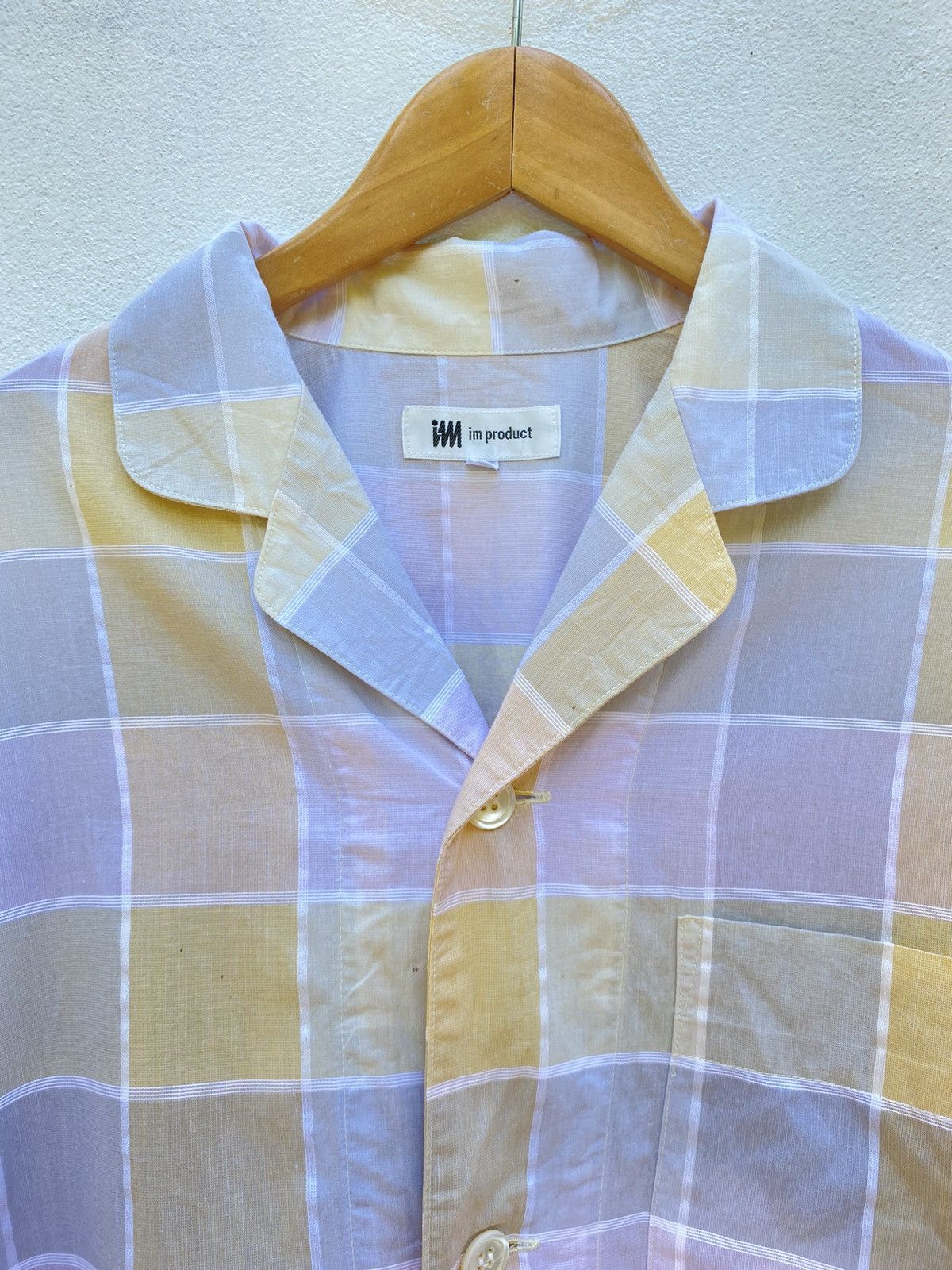 Issey Miyake IM im product Pastel yellow long-sleeved shirt Size US M / EU 48-50 / 2 - 10 Thumbnail