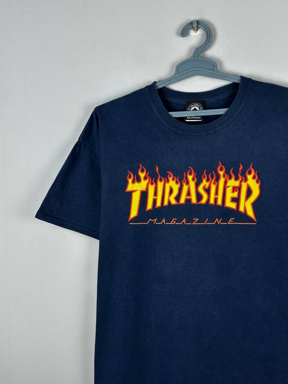 Thrasher Thrasher Vintage Faded Flaming Logo T-shirt Size US XL / EU 56 / 4 - 3 Thumbnail