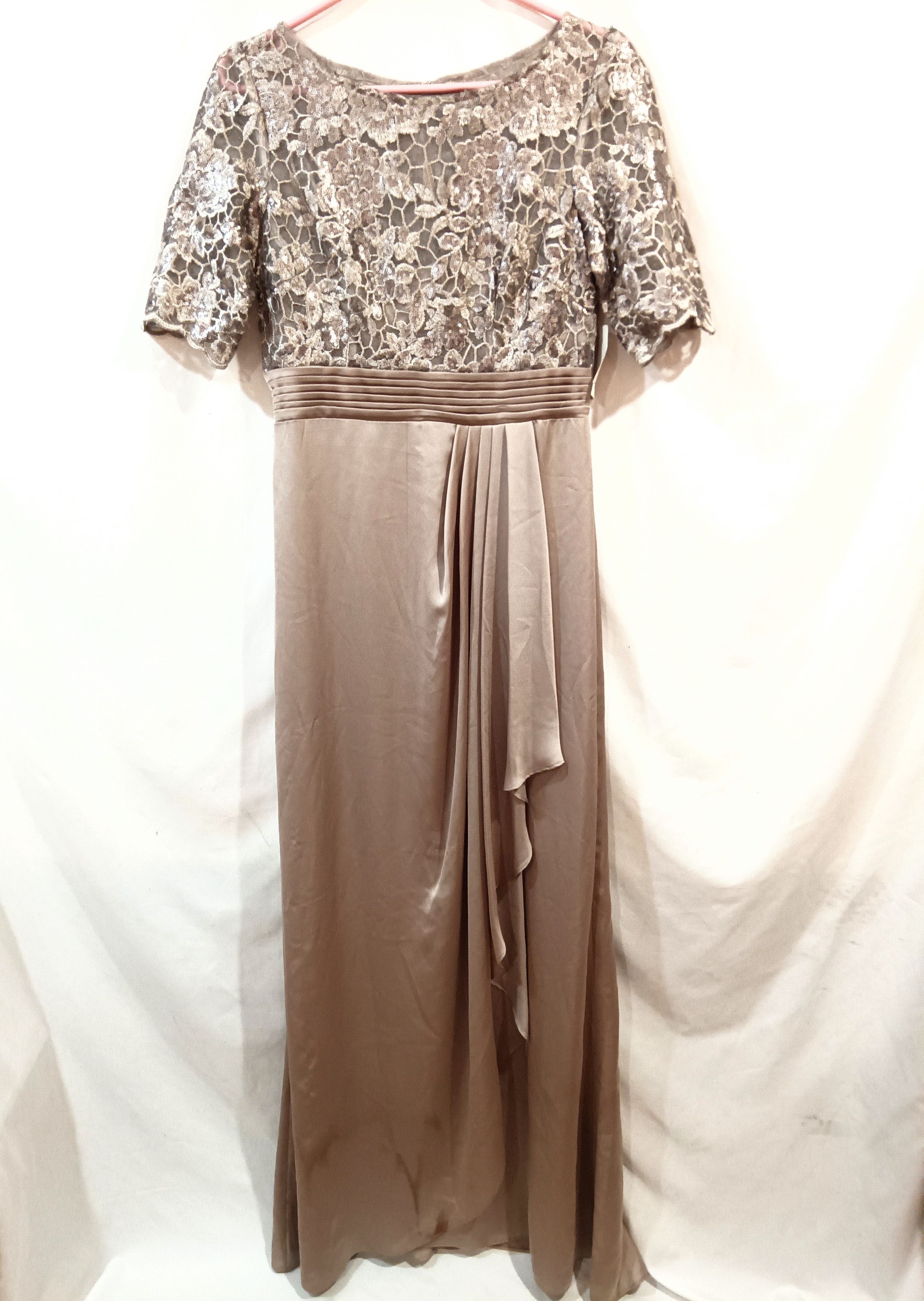 Adrianna Papell Adrianna Papell Maxi Dress Size 8 NWT Champagne Beige Color Size M / US 6-8 / IT 42-44 - 2 Thumbnail