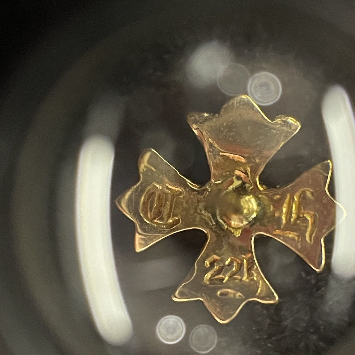 Chrome Hearts Chrome Hearts 22K Gold Diamond Plus Earring Stud Size ONE SIZE - 5 Thumbnail