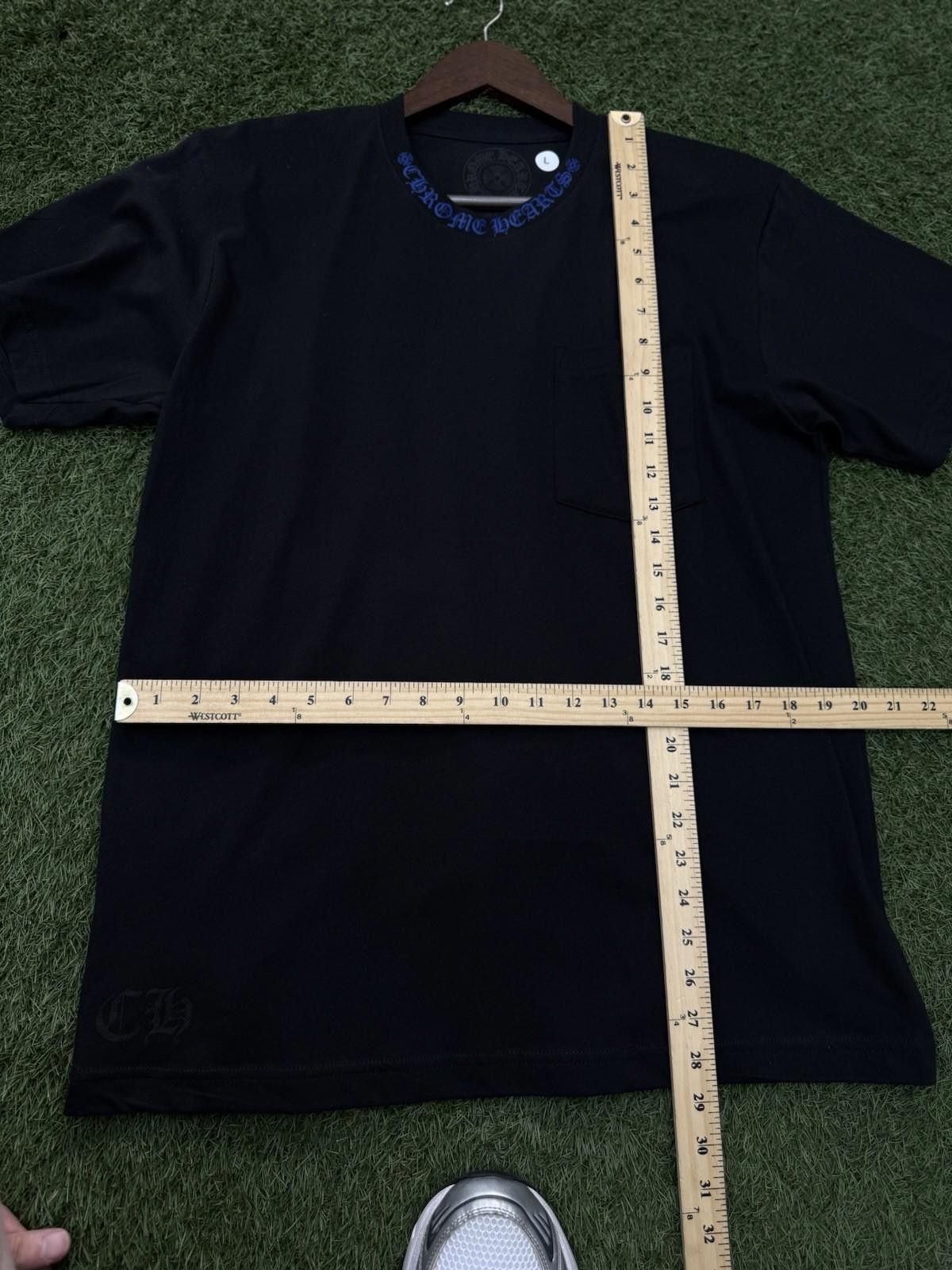 Chrome Hearts Size L - Chrome Hearts Tee Shirt Blue Neck Logo RARE (NEW) Size US L / EU 52-54 / 3 - 5 Thumbnail
