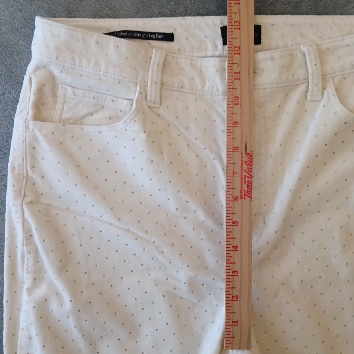 Talbots VINTAGE Talbots Velveteen Pants Womens Size 12 Beige Polka Dot Straight Leg Chino 33x29 Size 34" / US 12 / IT 48 - 3 Thumbnail