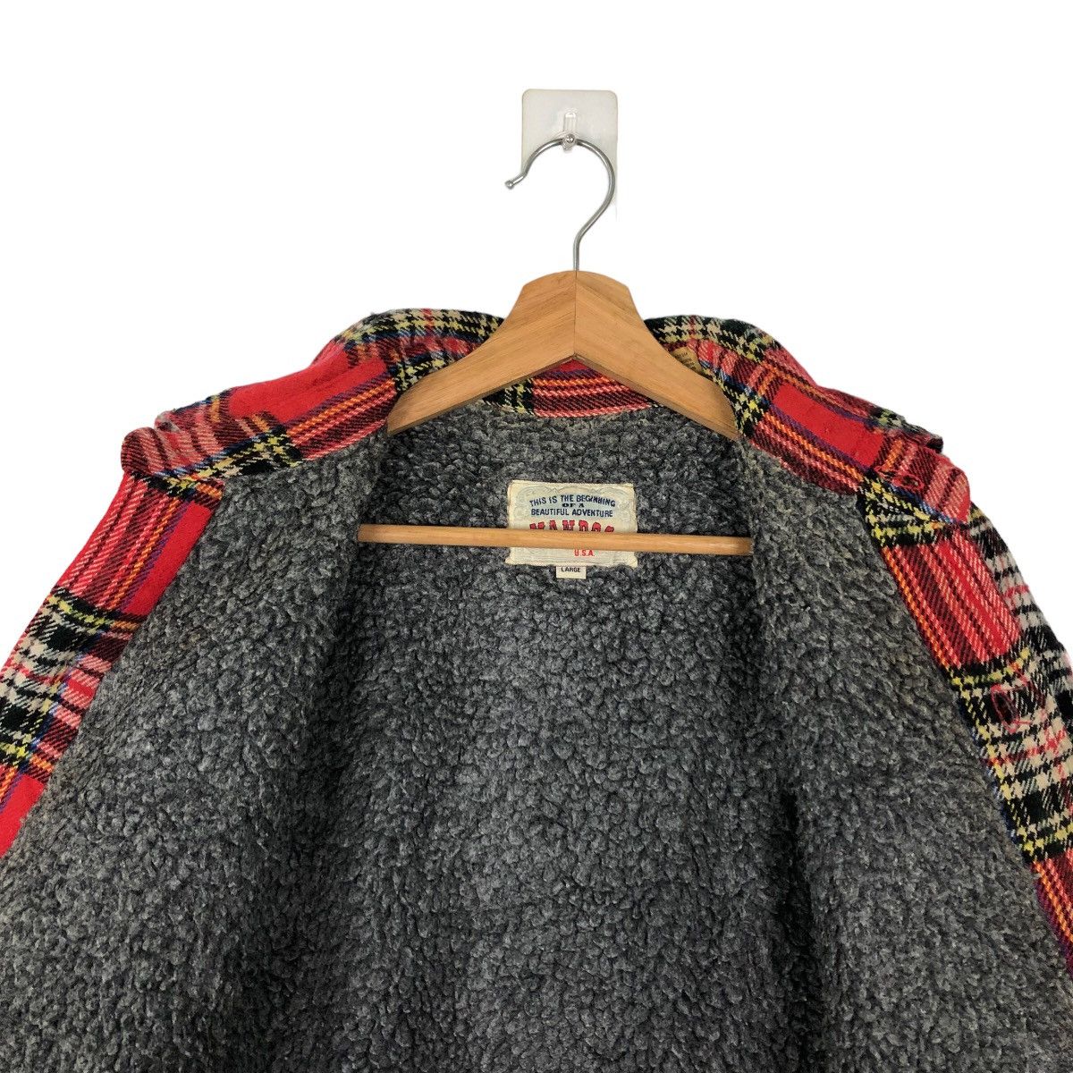 Flannel 🔥 RARE 90’s VINTAGE FLANNEL JACKET MANDOC USA TARTAN DESIGN Size US L / EU 52-54 / 3 - 10 Thumbnail