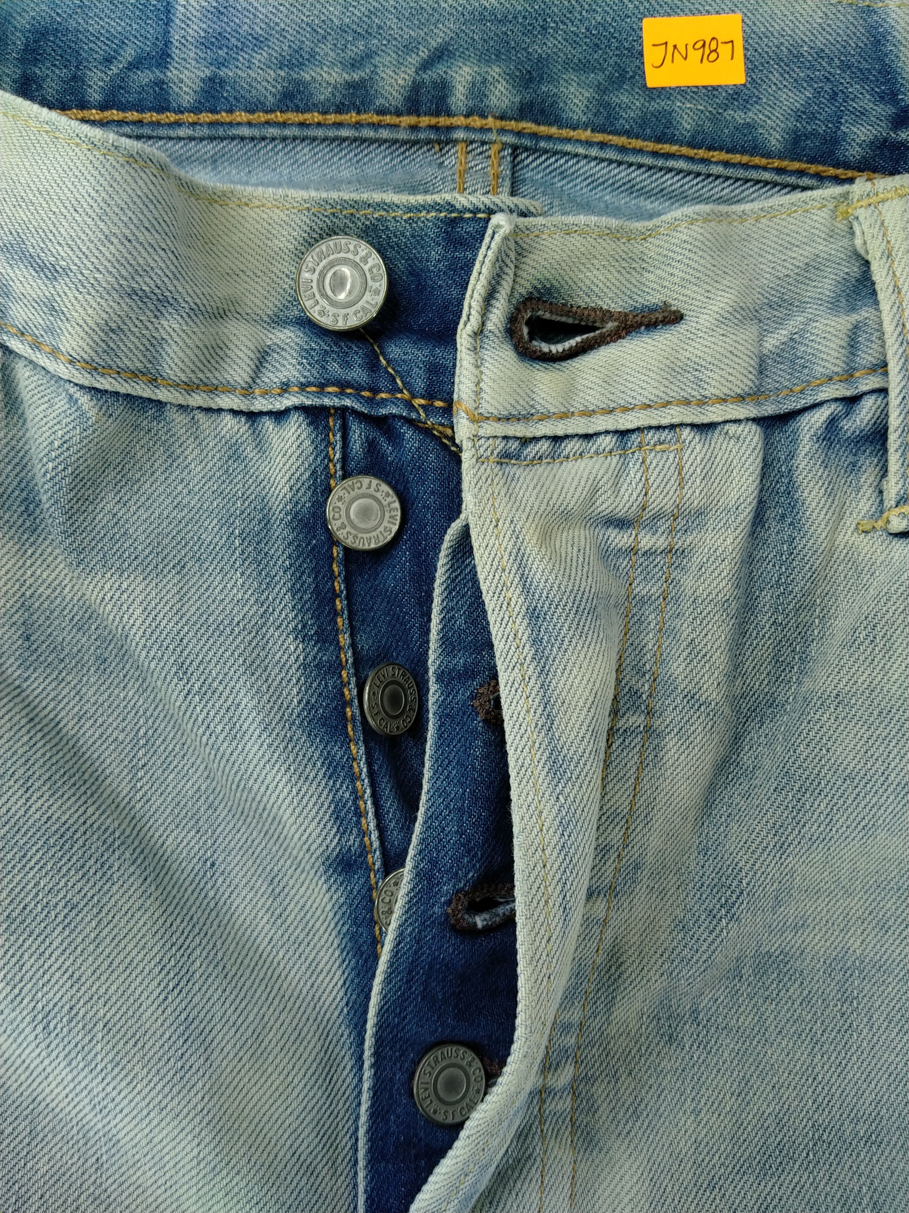 Levi's Light Blue Wash Levi's 501 Jeans 34x25 Denim -JN987 Size US 34 / EU 50 - 6 Thumbnail