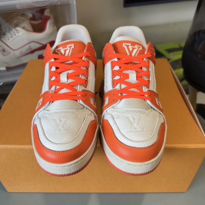 Louis Vuitton Louis Vuitton Trainer Low-Top Sneakers in Orange 0079 Size US 9.5 / IT 39.5 - 7 Thumbnail