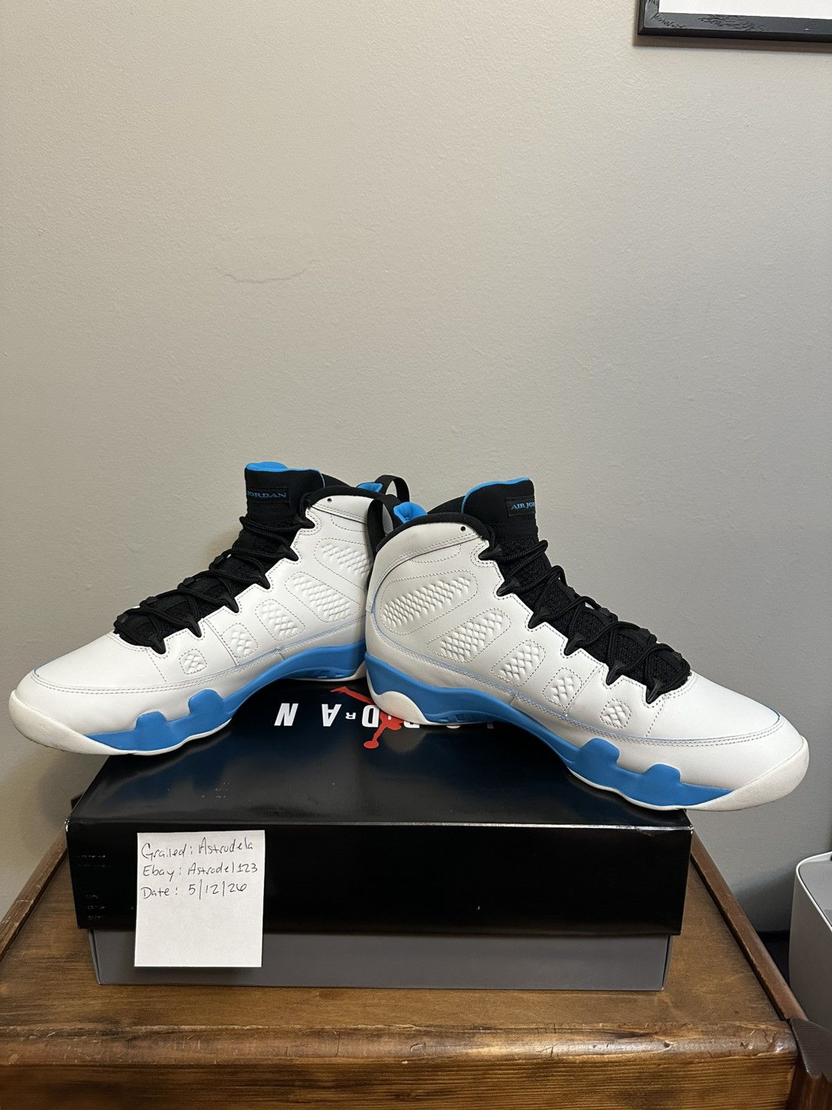 Jordan Brand Nike Air Jordan 9 Retro 2024 Powder Blue Size 13 Size US 13 / EU 46 - 3 Thumbnail