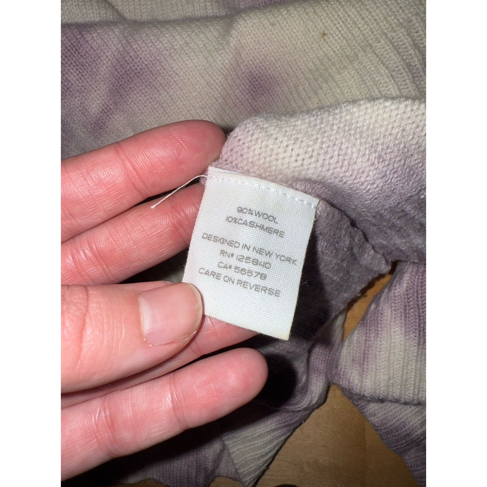 INTERMIX INTERMIX Sweater Wool Cashmere Blend Tie Dye Size Purple S Size S / US 4 / IT 40 - 3 Thumbnail