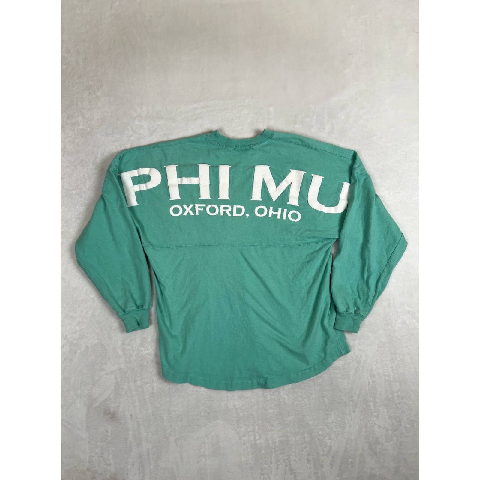 ESPIRIT Phi Mu Spirit Shirt Long Sleeve Oxford Ohio Teal Green Size Small Women Regular Cotton Spirit Jersey Vintage: No Size S / US 4 / IT 40 - 6 Thumbnail