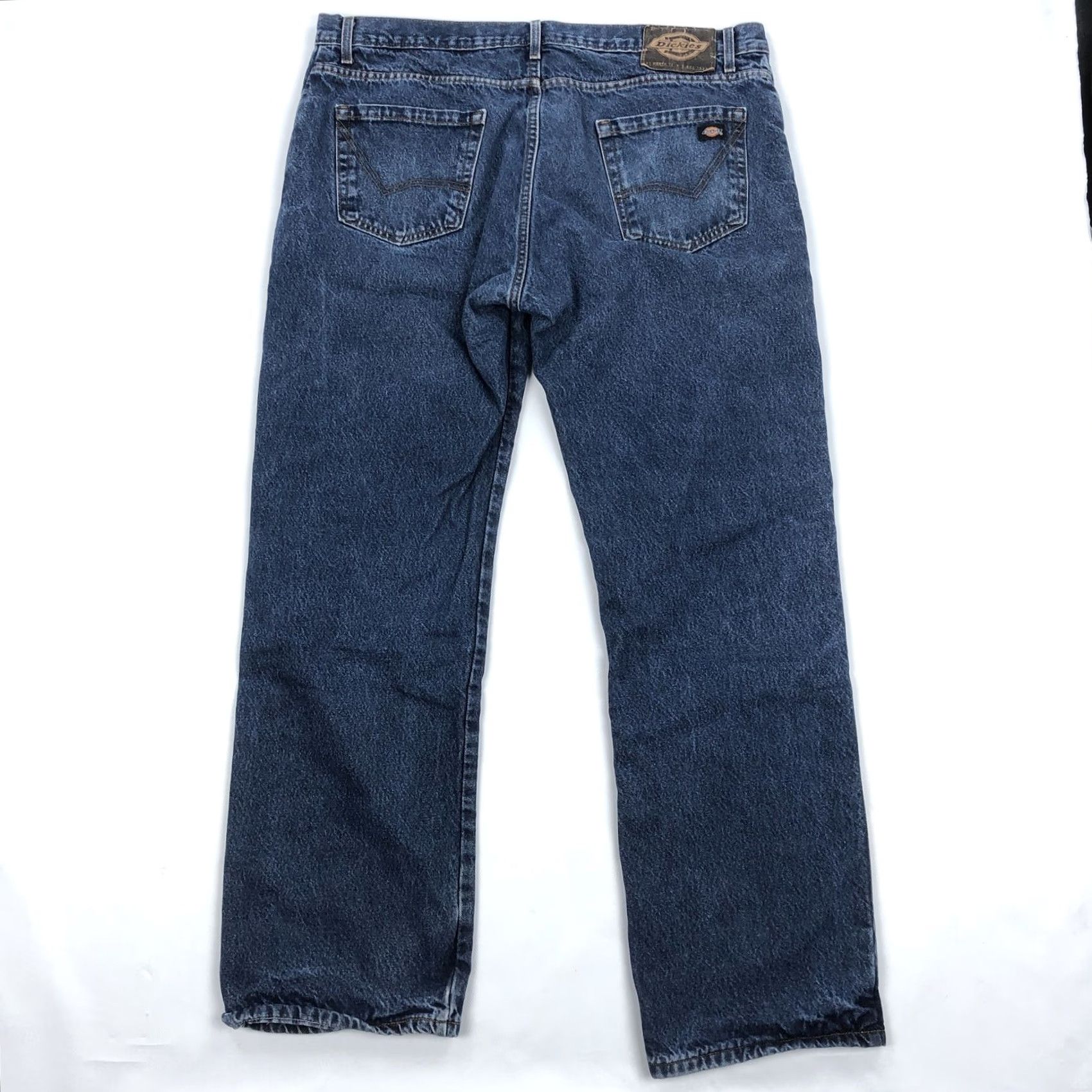Dickies Dickies Men’s Jeans Straight 38x32 Dark Blue Flannel Lined Relaxed Fit 5-Pocket Denim Work Casual Mens Regular Stretch? Size US 38 / EU 54 - 4 Thumbnail