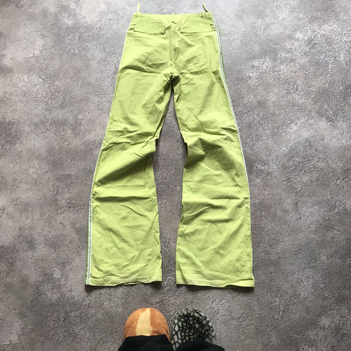 Vintage Vintage 90s Baggy Parachute Pants Lime Neon Skate Y2K 26 Size 26" / US 2 / IT 38 - 4 Thumbnail