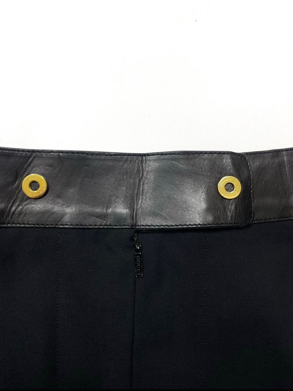 Gucci VINTAGE GUCCI BLACK POCKET SKIRT Size 28" / US 6 / IT 42 - 10 Thumbnail