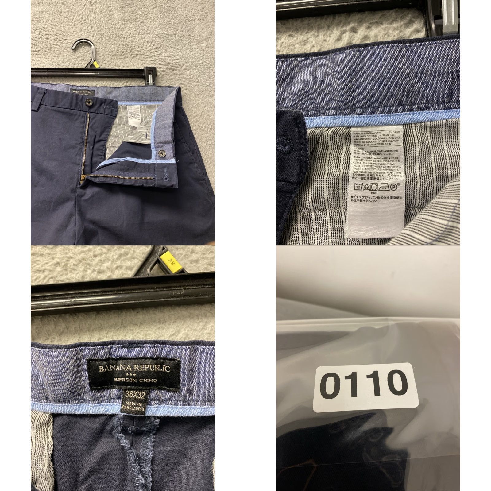 Banana Republic Banana Republic Chino Pants Men’s 36x32 Navy Dress Pants Slim Flat Front 32 in Inseam Men's Pants Size US 36 / EU 52 - 8 Thumbnail