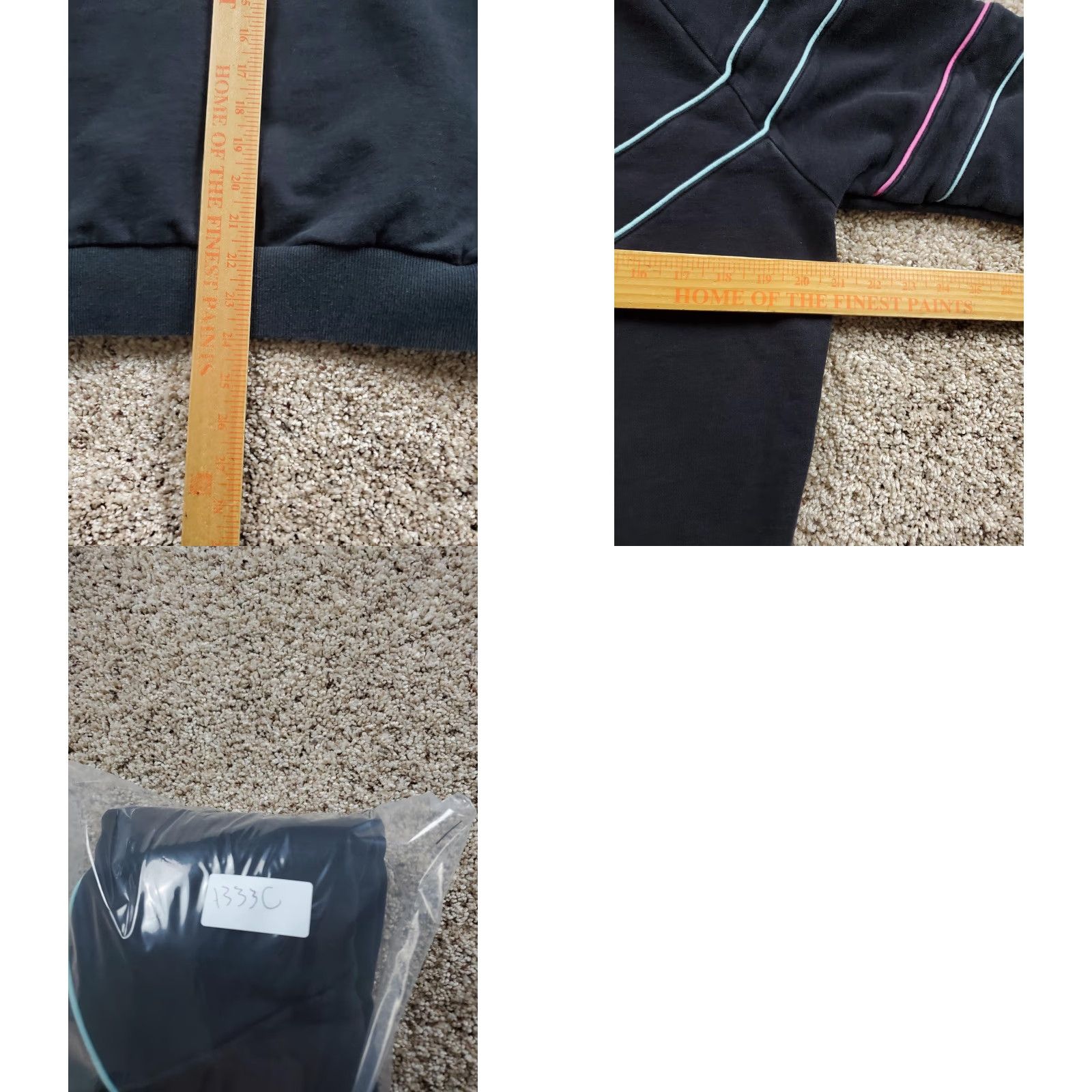 Vintage VINTAGE Light Wave Hoodie Mens Medium Black Neon Stripe Pullover Knit Logo Embroidered Striped Pockets Hooded All Seasons Size US M / EU 48-50 / 2 - 9 Thumbnail