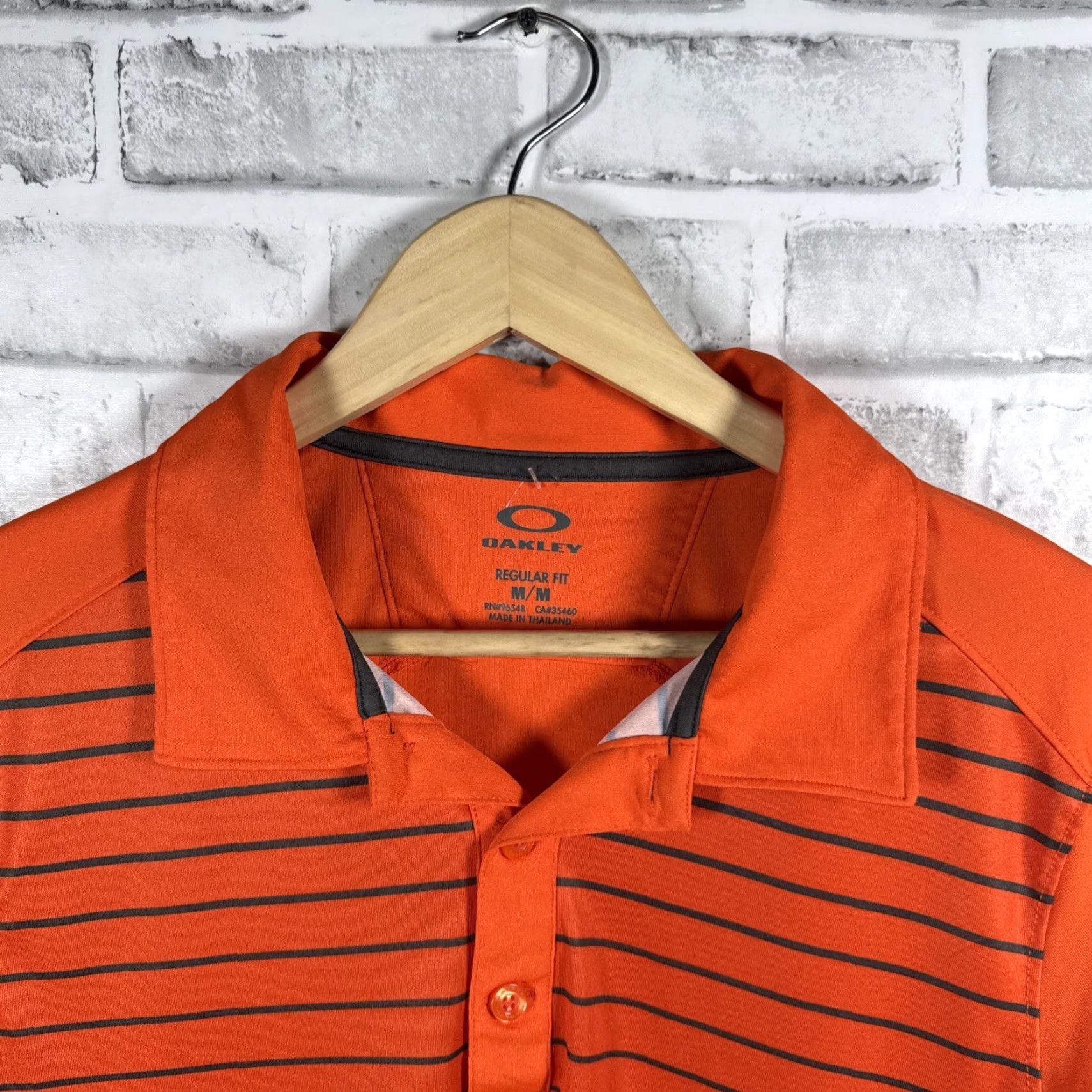 Oakley Oakley Polo Shirt Mens Size M Regular Orange Polo Shirt Size US M / EU 48-50 / 2 - 2 Thumbnail