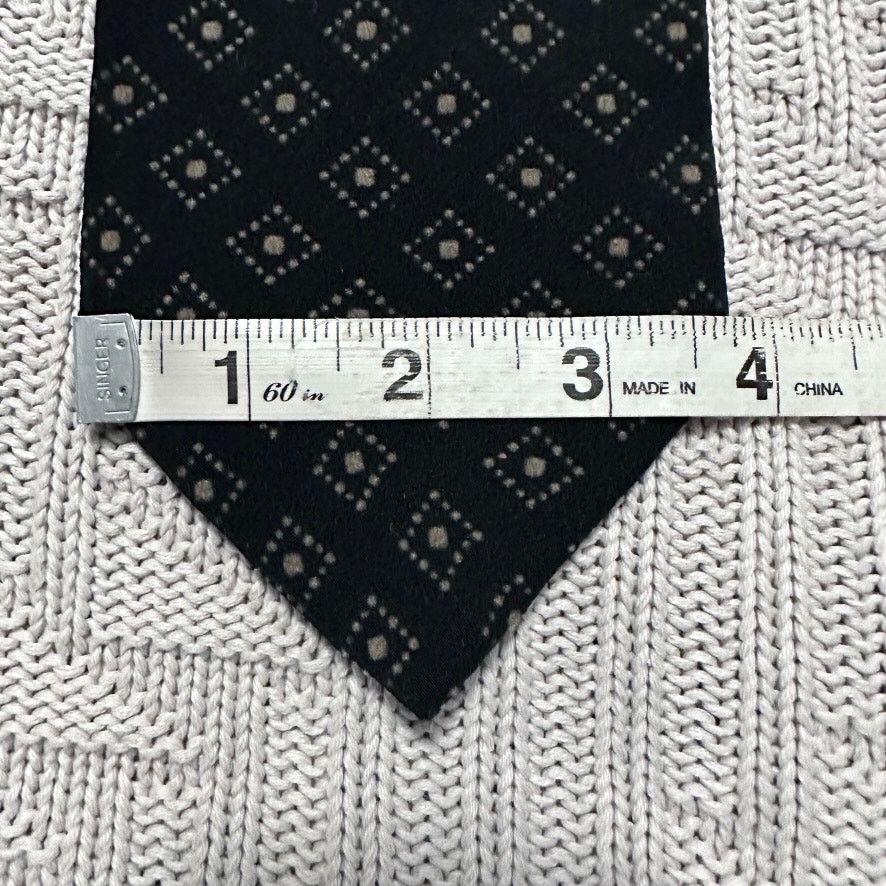 Giorgio Armani Vintage Giorgio Armani black gold diamond geometric silk tie Size ONE SIZE - 5 Thumbnail