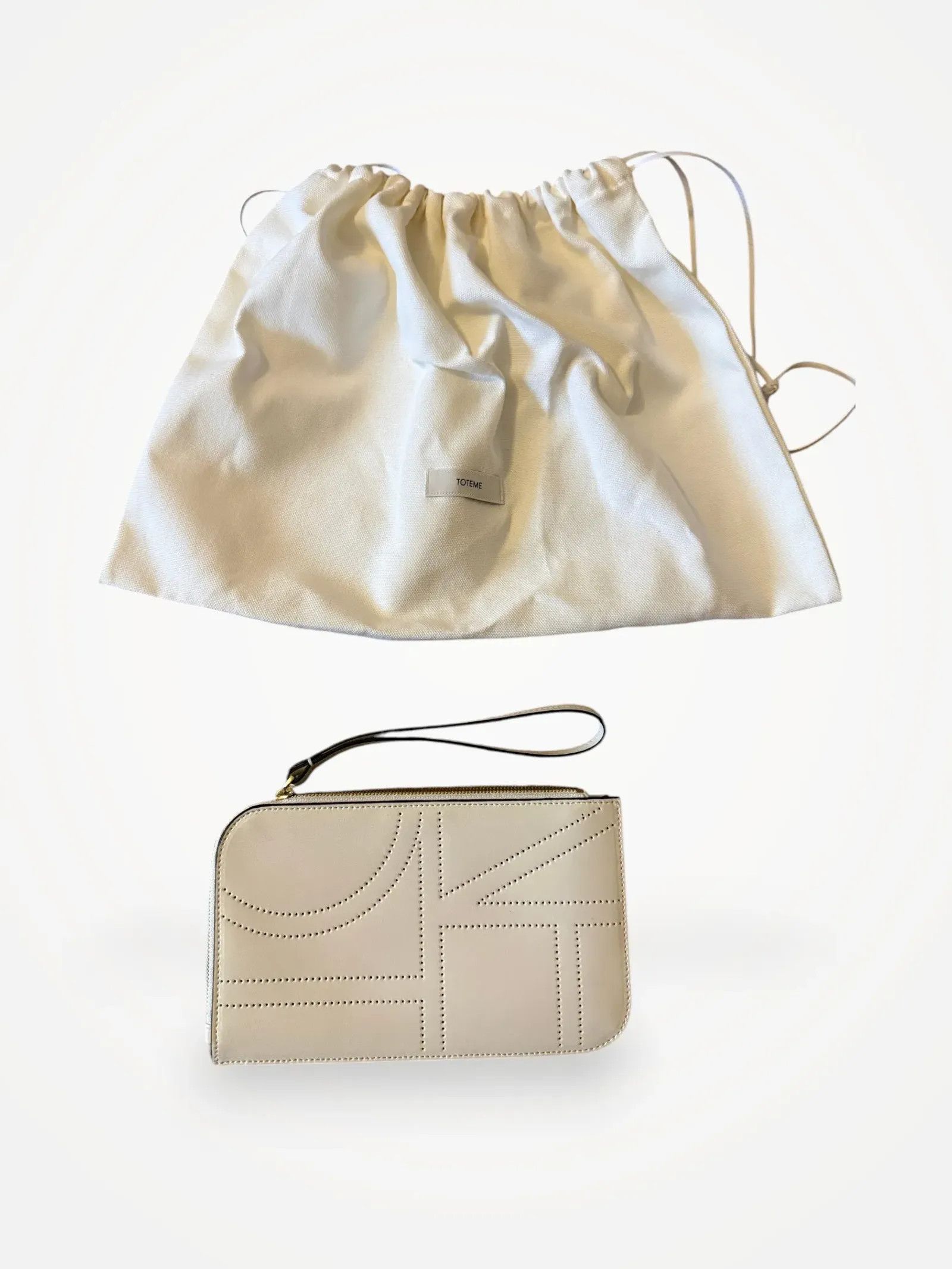 Toteme Toteme Monogram leather wristlet pouch Clutch. bag Size ONE SIZE - 1 Thumbnail