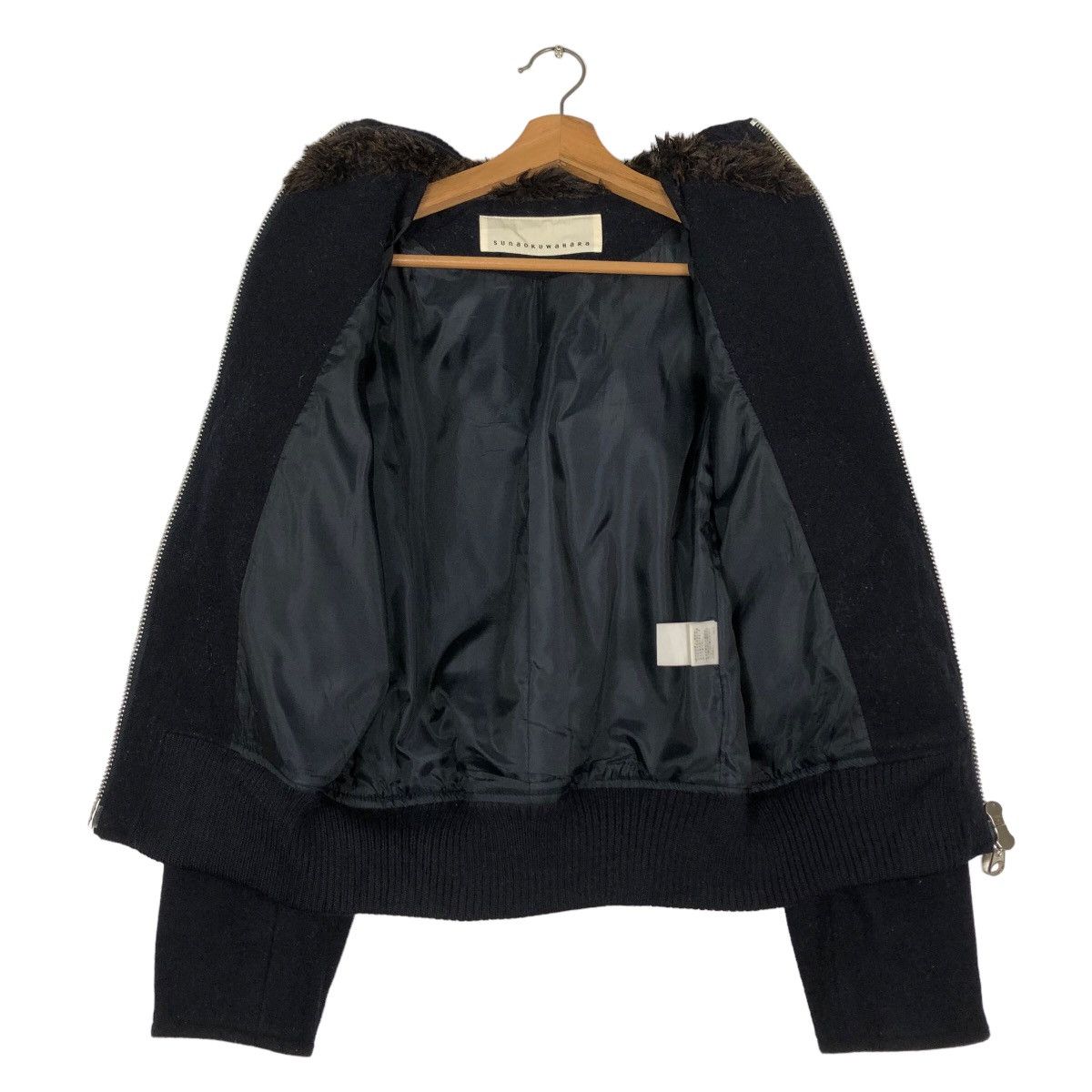 Issey Miyake 🔥Cropped Wool Biker Jacket Sunaokuwahara Issey Miyake Size US M / EU 48-50 / 2 - 13 Thumbnail