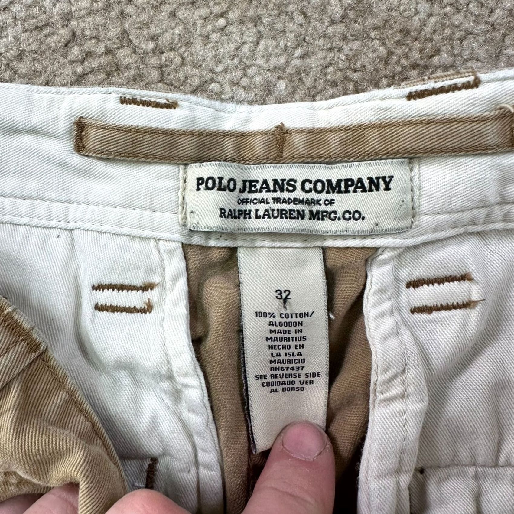 Polo Ralph Lauren Polo Ralph Lauren Cargo Shorts Men's 32 Beige 11" Inseam Vintage 90s Cargo Pocket Relaxed Flat Front Regular Mens Size US XS / EU 42 / 0 - 6 Thumbnail