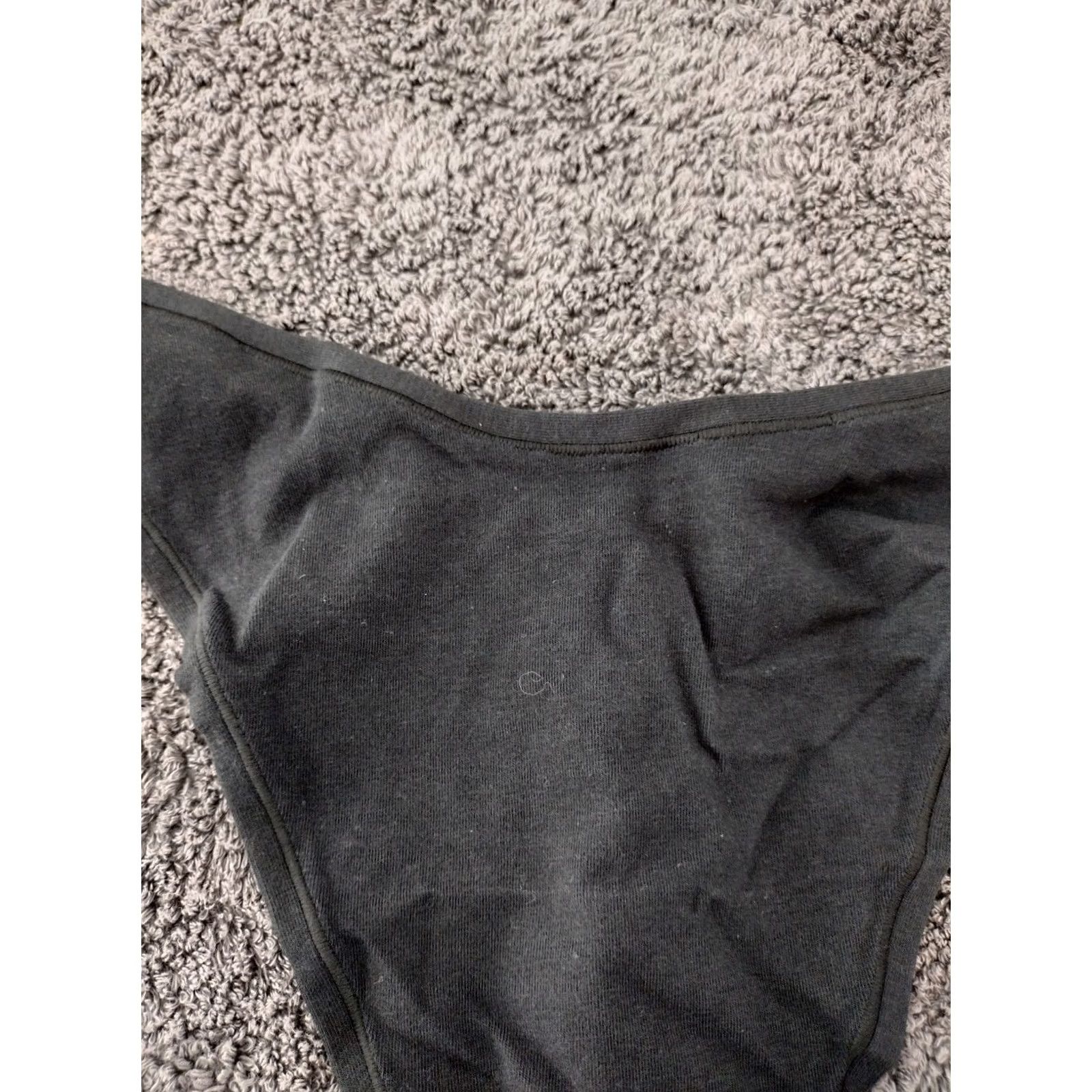 SKIMS Skims Panties Thong 4X Women Soot Cotton Jersey Dipped Vshape Low Rise Size XXL / US 16-18 / IT 52-54 - 3 Thumbnail