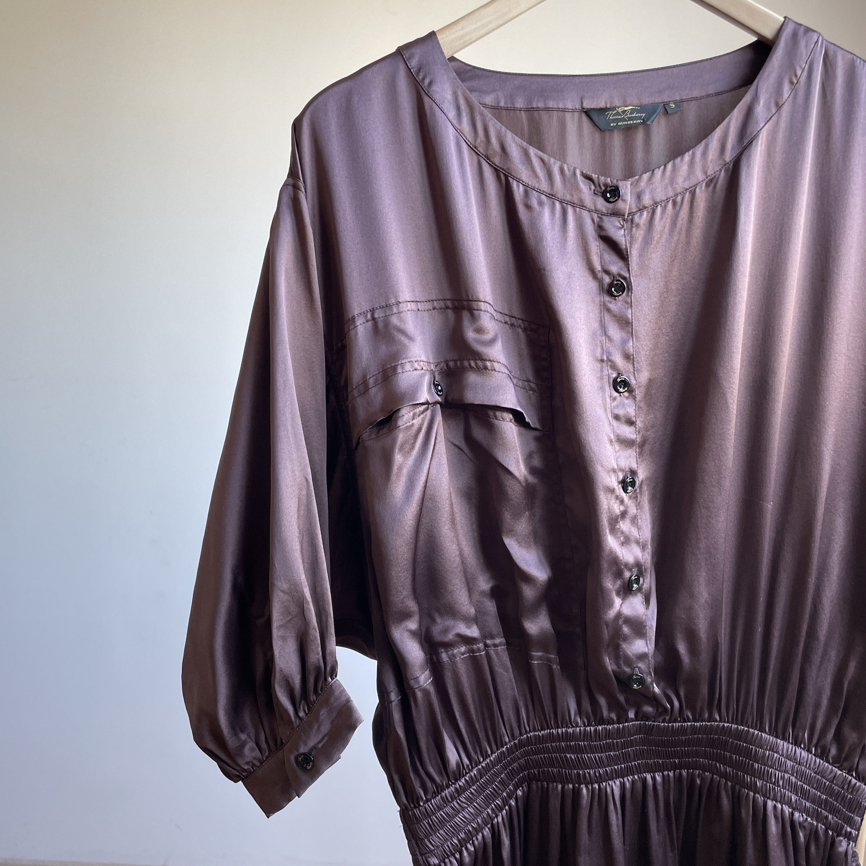 Burberry Thomas Burberry Melish Belt Silk Midi Shirt Dress Size S Size S / US 4 / IT 40 - 5 Thumbnail