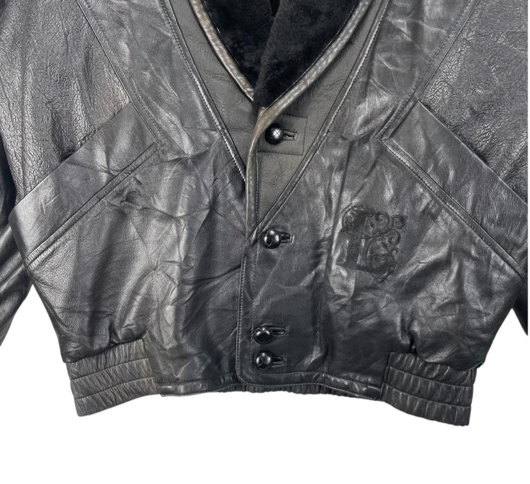 Lanvin Vintage Lanvin Studio Collared Fur Leather Jacket Size US L / EU 52-54 / 3 - 6 Thumbnail