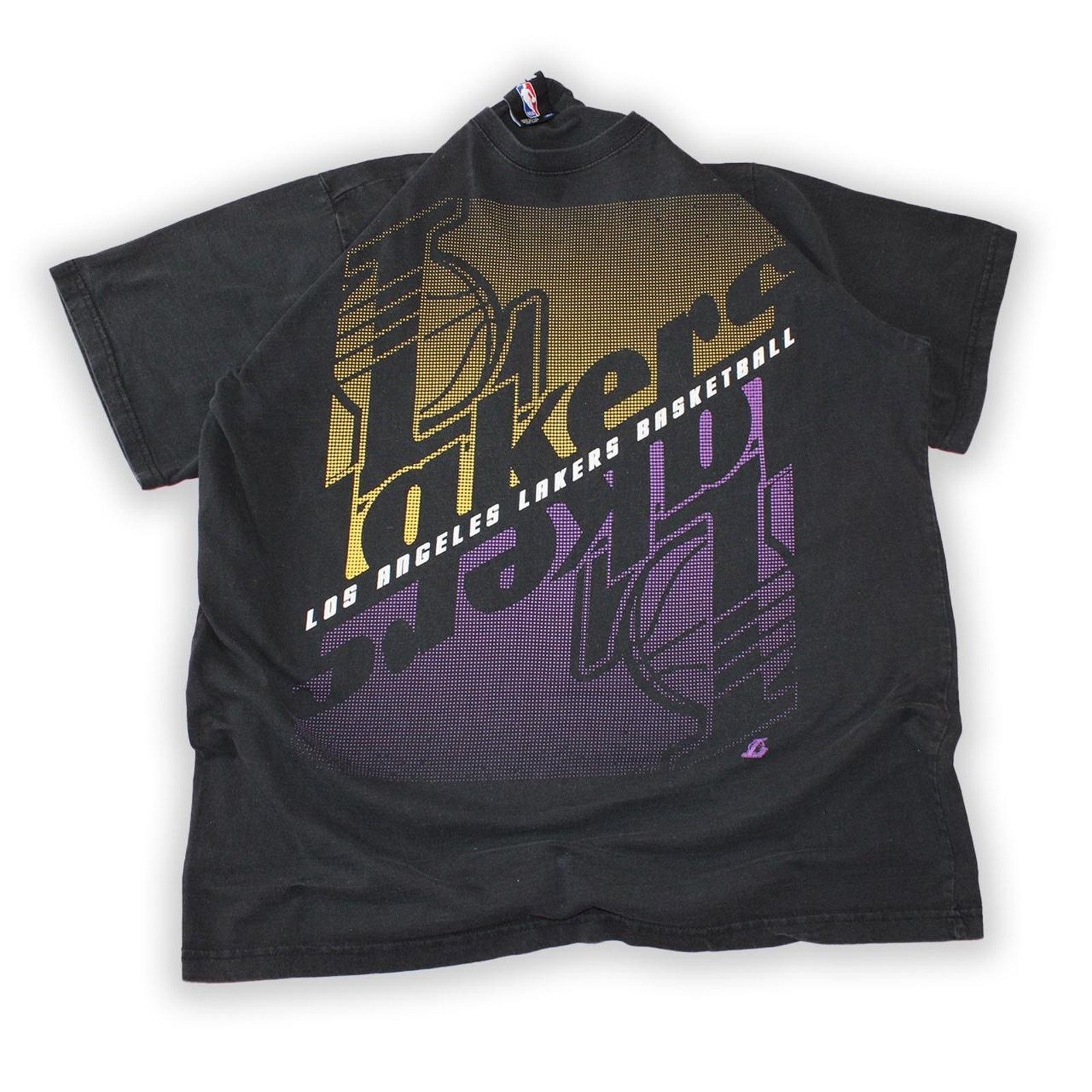 NBA Vintage 90's Black NBA Lakers Graphic Tee Size US XL / EU 56 / 4 - 2 Thumbnail