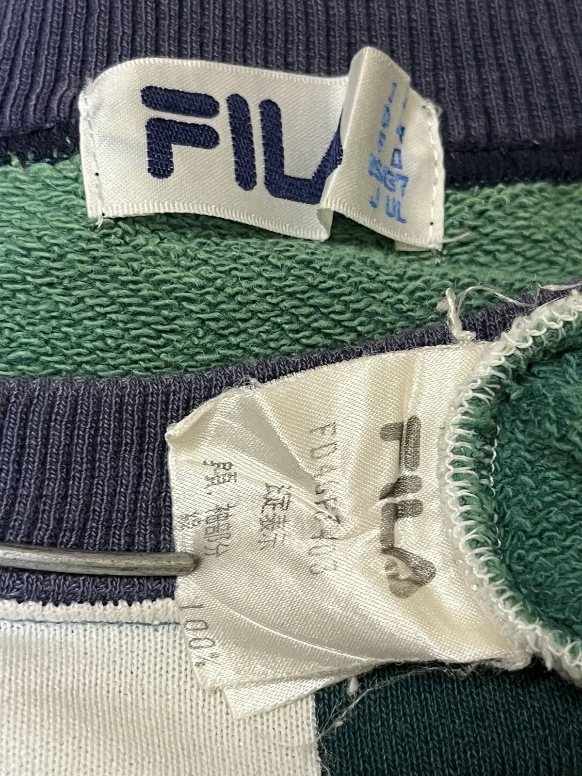 Fila VINTAGE 90s FILA MULTICOLOUR BIG LOGO PULLOVER SWEATSHIRT Size US L / EU 52-54 / 3 - 12 Thumbnail