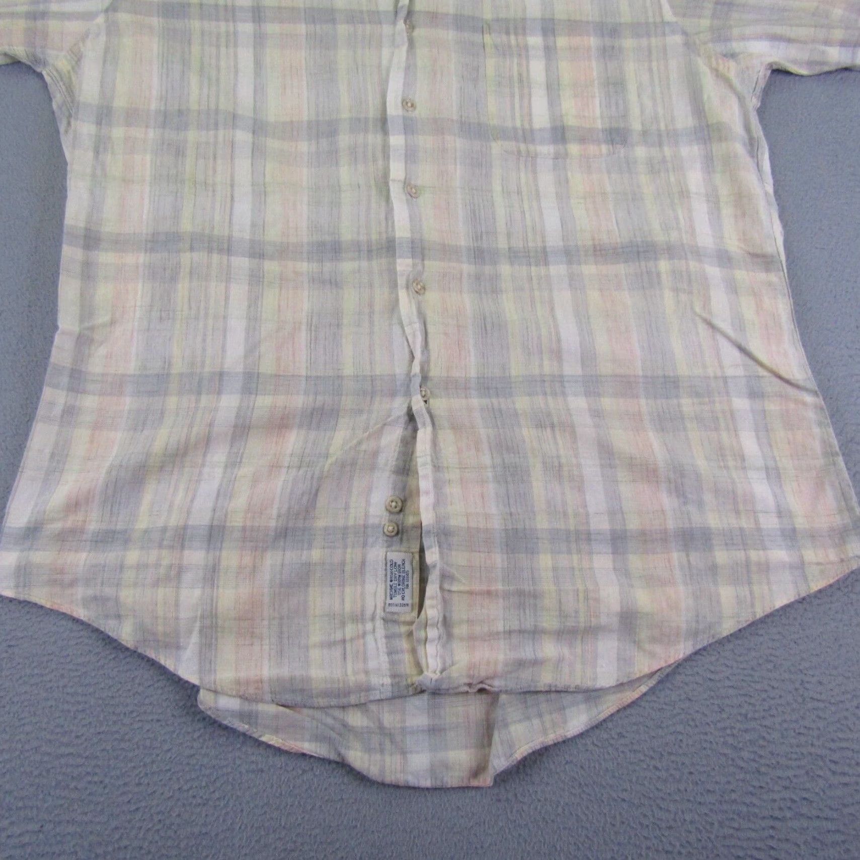 Brooks Brothers VINTAGE Brooks Brothers Shirt Mens Large Blue Yellow Pastel Plaid Button Sport Size US L / EU 52-54 / 3 - 4 Thumbnail