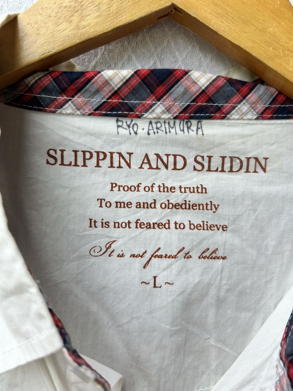 Japanese Brand Double layers slippin and slidin with hoodie plaid shirt Size US L / EU 52-54 / 3 - 10 Thumbnail
