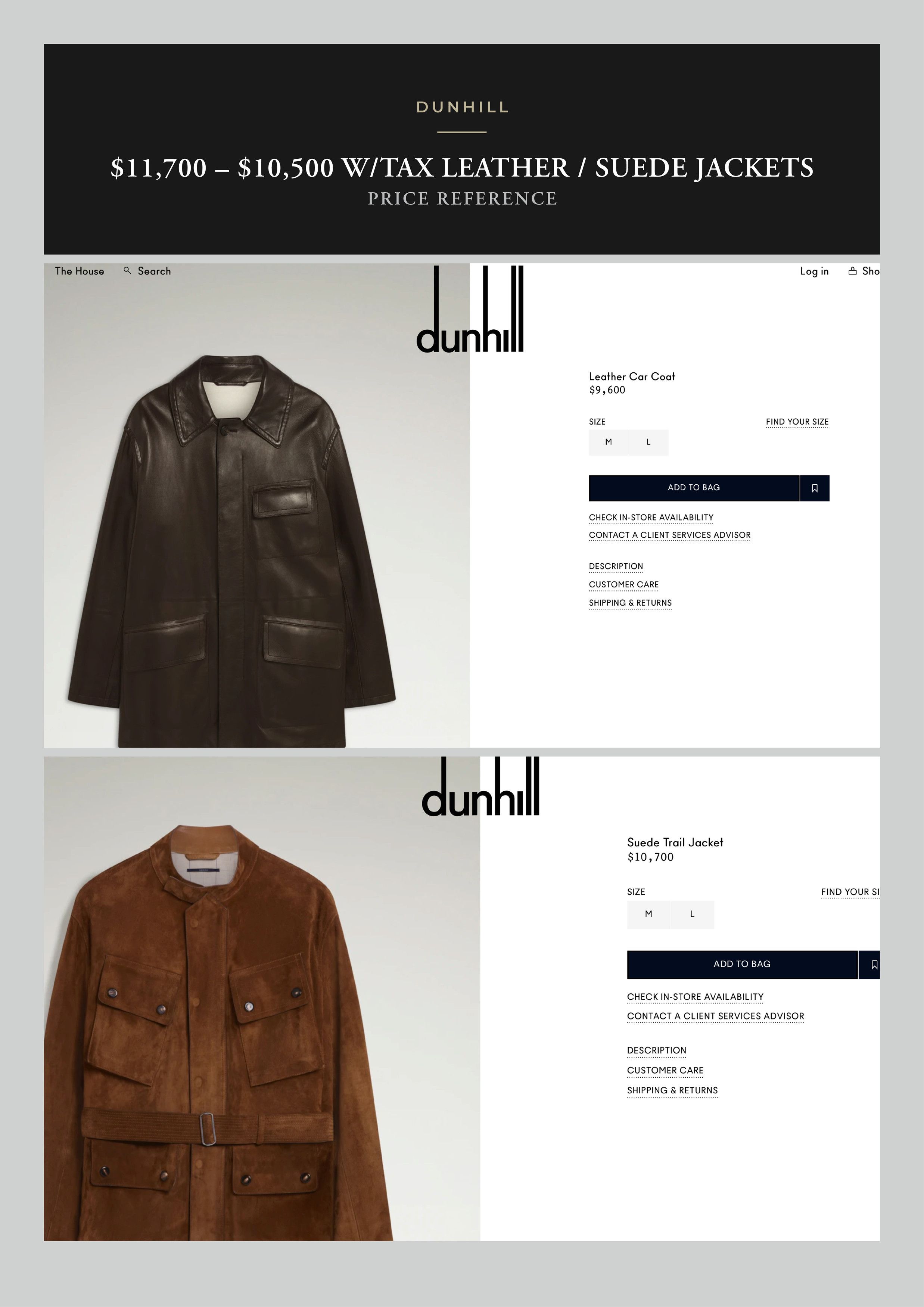 Alfred Dunhill 1 of 1 In the World $5700 DUNHILL Lamb / Loro Piana Cashmere Size US M / EU 48-50 / 2 - 7 Thumbnail