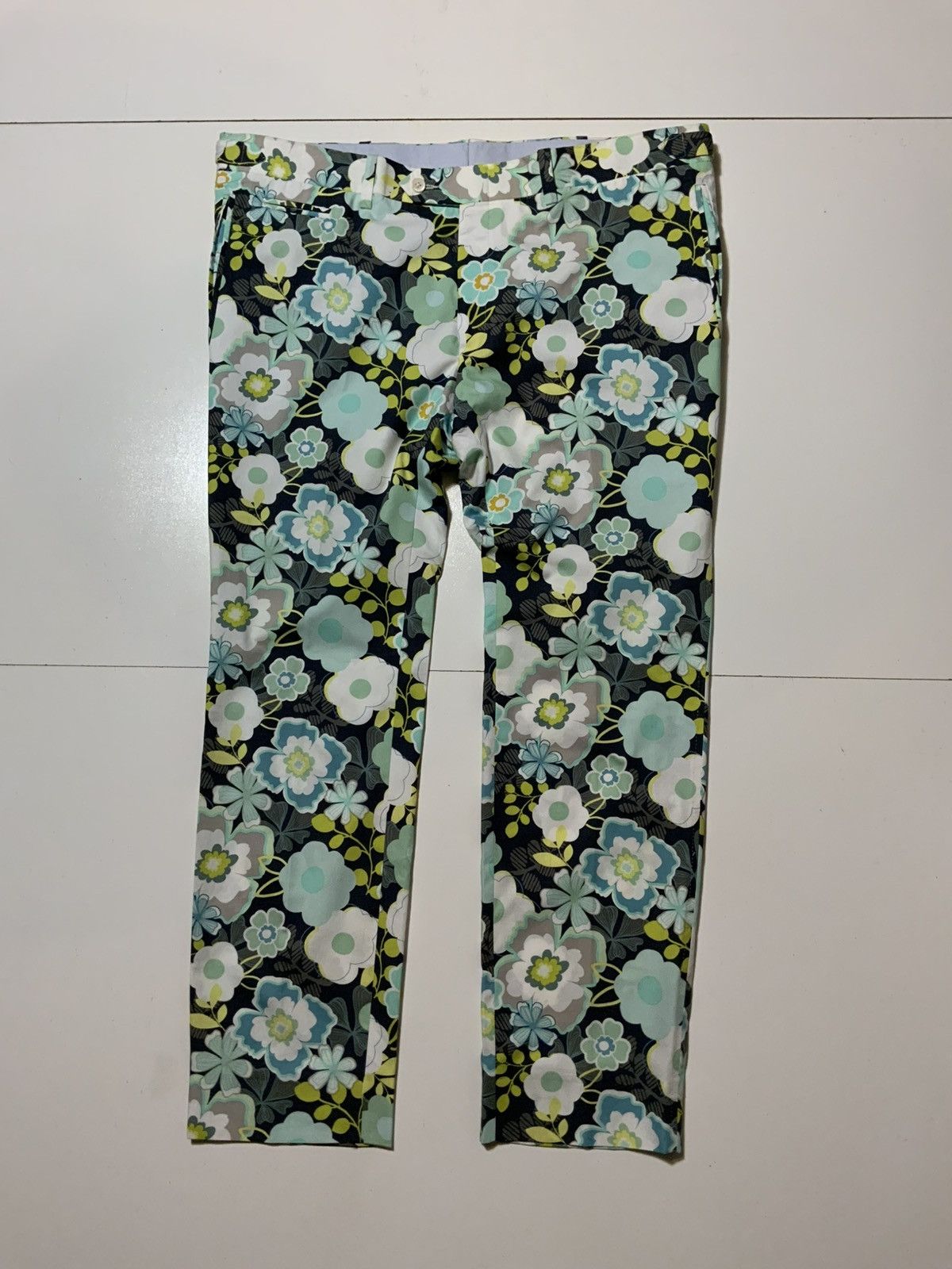 David August David August Custom Fit Tailored Floral Dress Pants Size US 42 / EU 58 - 1 Thumbnail