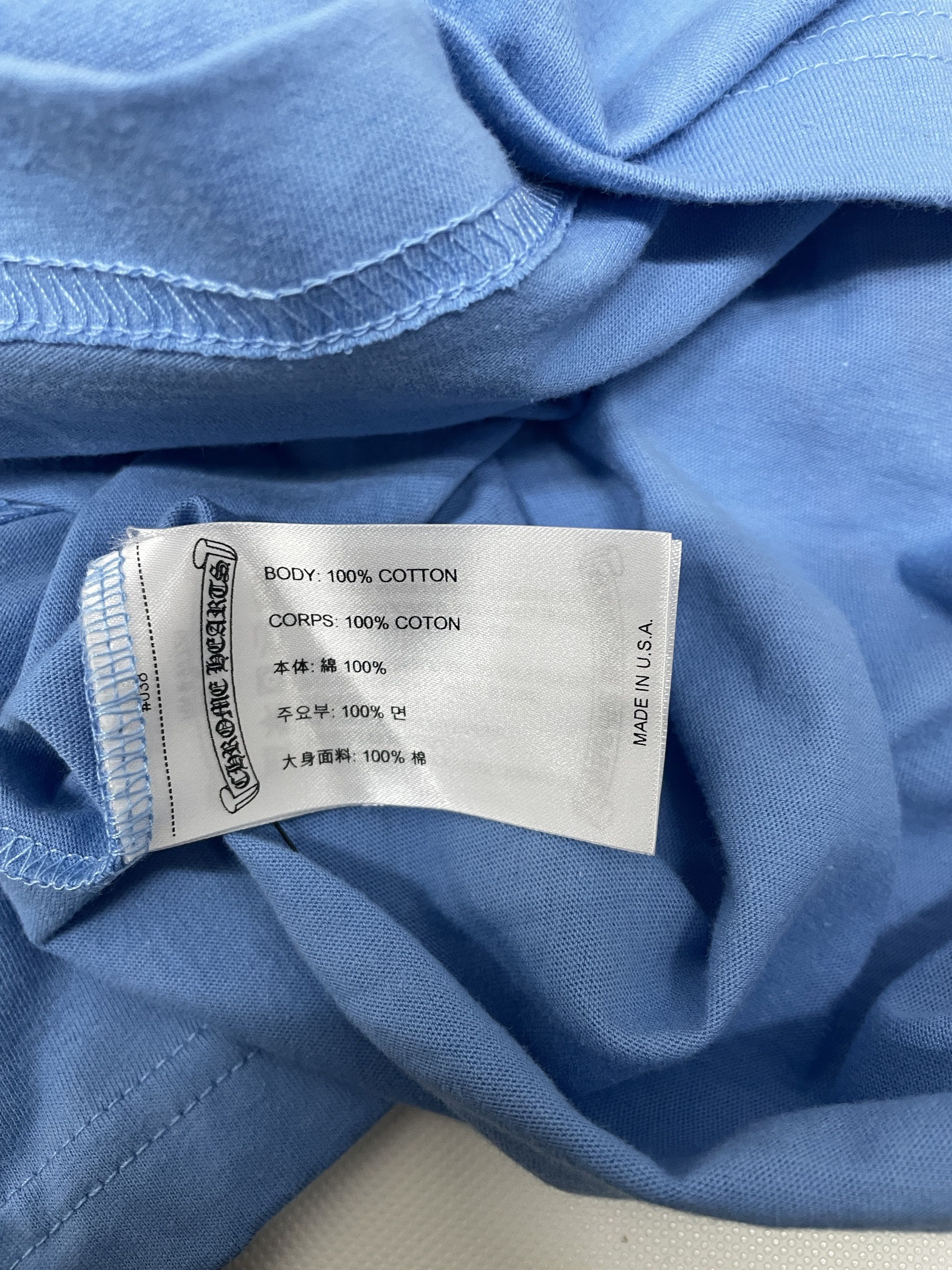 Chrome Hearts Chrome Hearts Miami Horseshoe Short Sleeve Blue T-shirt Tee Size US M / EU 48-50 / 2 - 9 Thumbnail