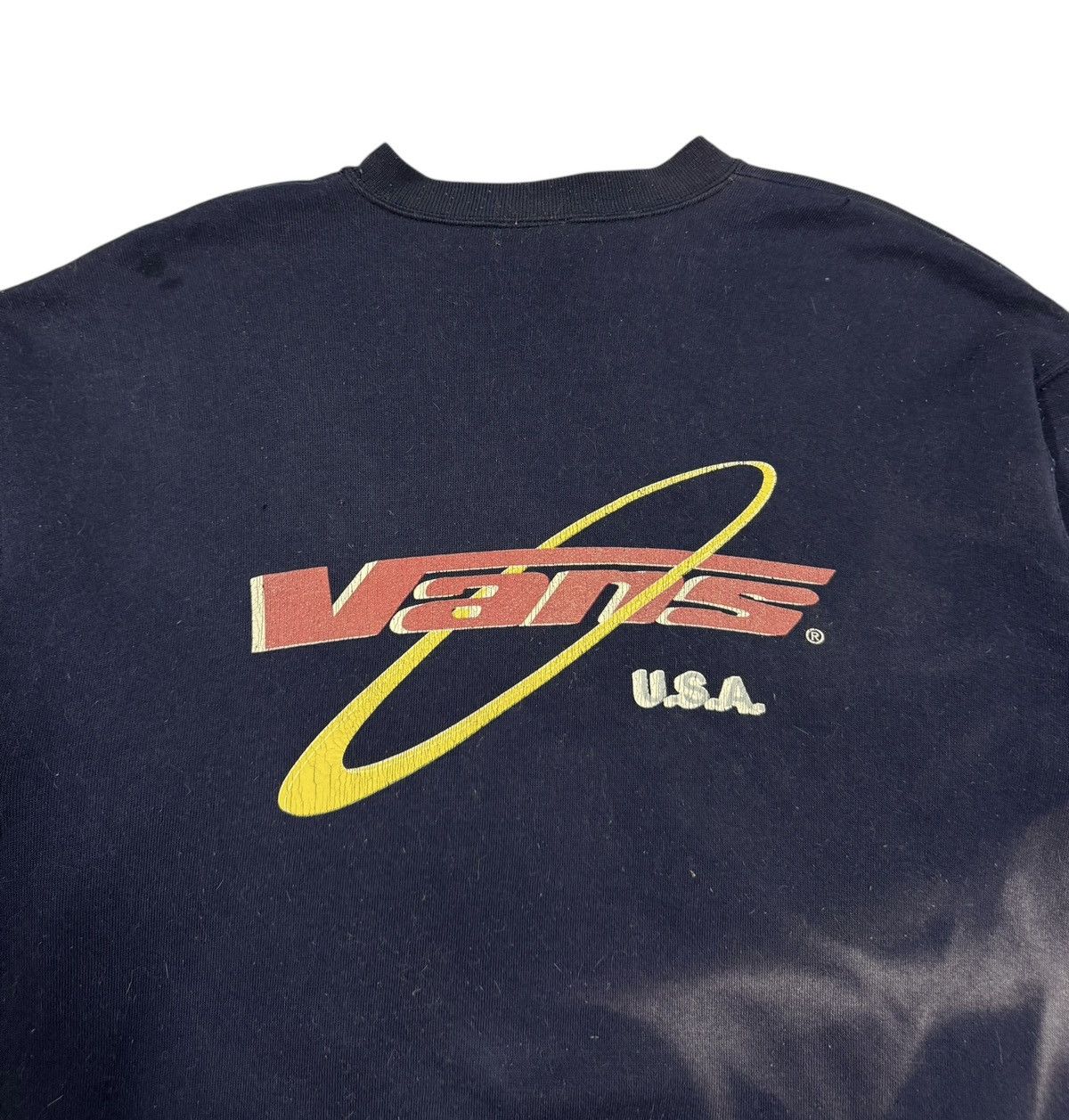Vans × Vintage Vtg🔥90’s Og Vans Sunfaded Pullover Sweatshirt Size US L / EU 52-54 / 3 - 8 Thumbnail