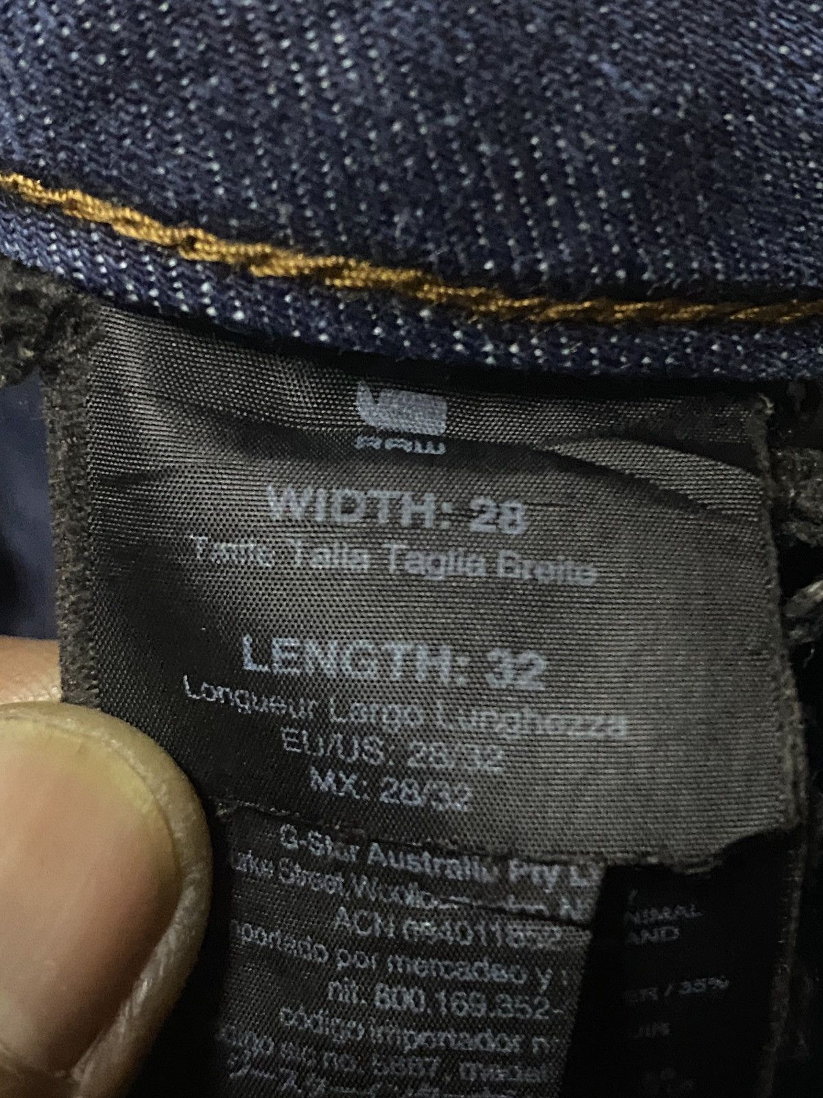 G-Star Vintage G Star Raw Denim Blue Wash Distressed Straight Jeans Size US 29 - 20 Thumbnail